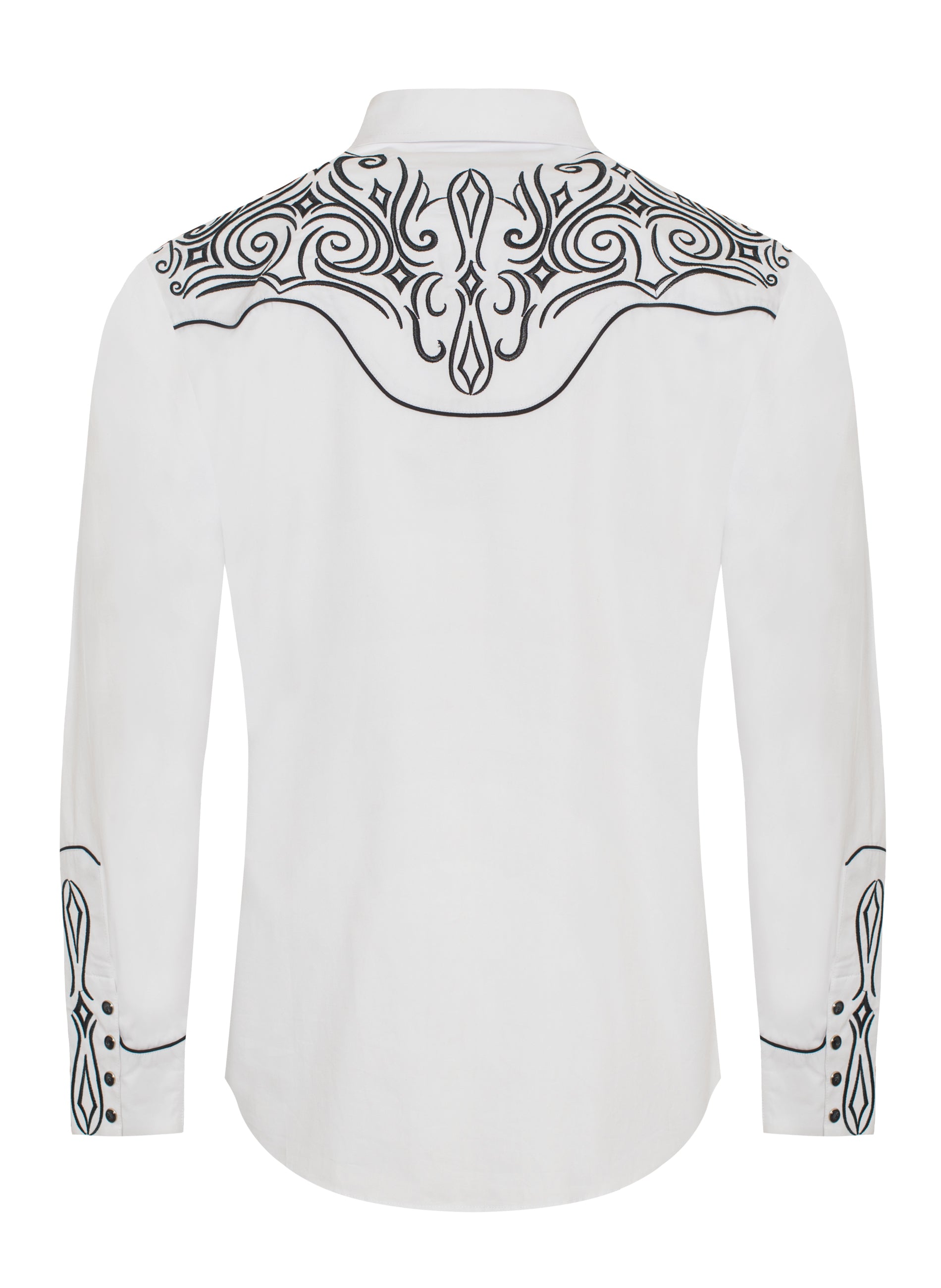 Men's Western Cowboy Embroidery Shirt-PS500L-EC-548