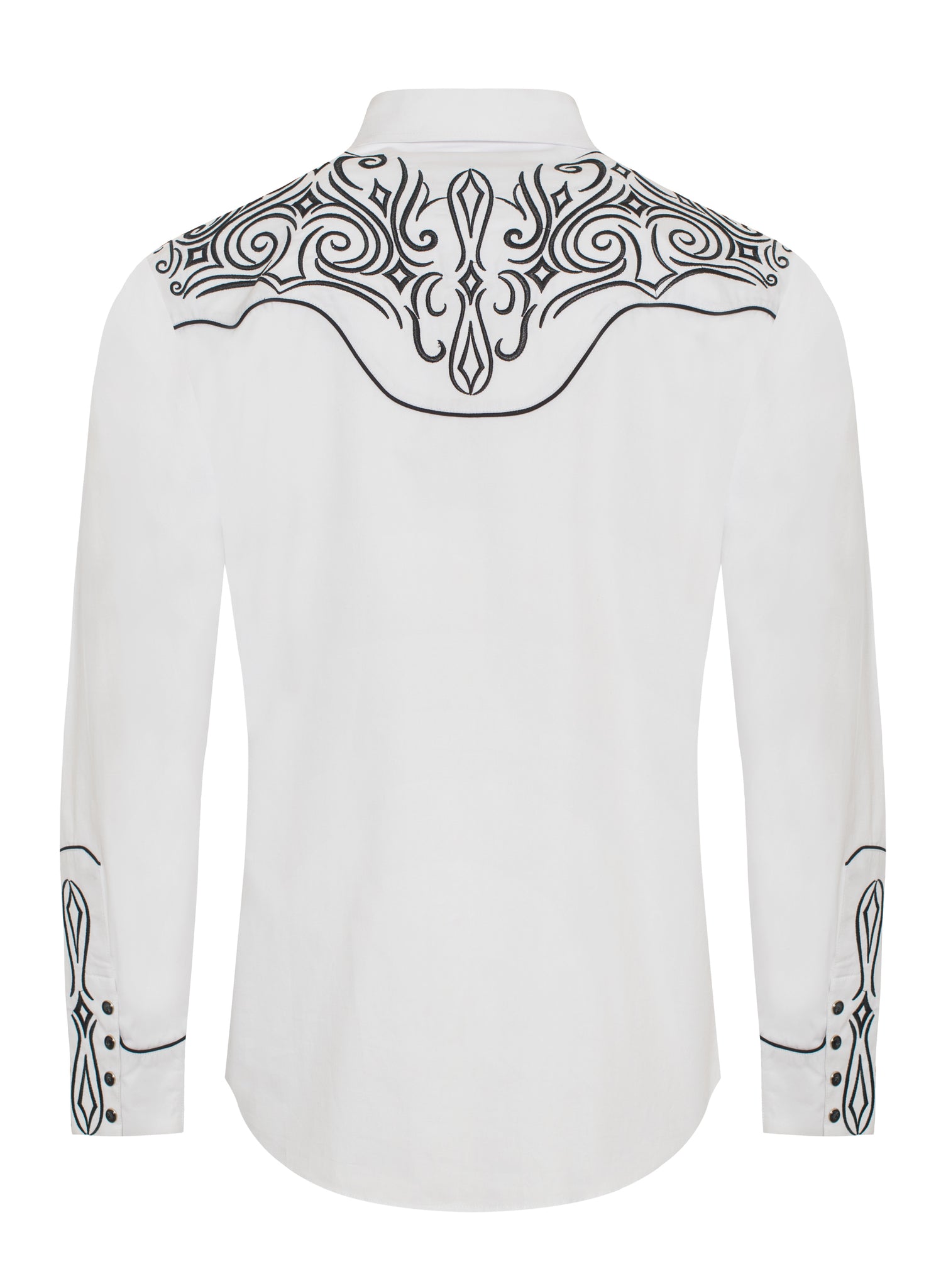 Men's Western Cowboy Embroidery Shirt-PS500L-EC-548