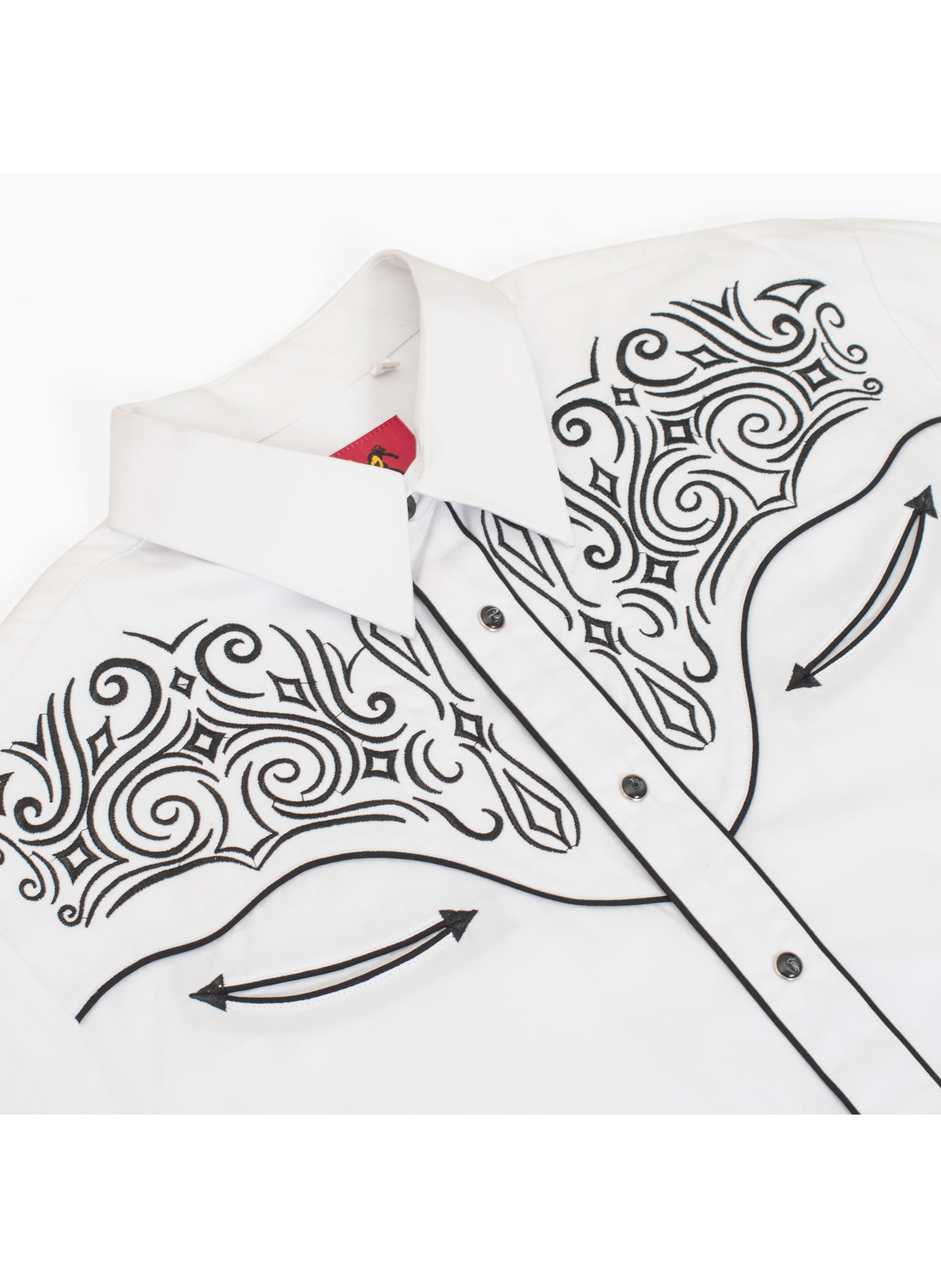 Men's Western Cowboy Embroidery Shirt-PS500L-EC-548