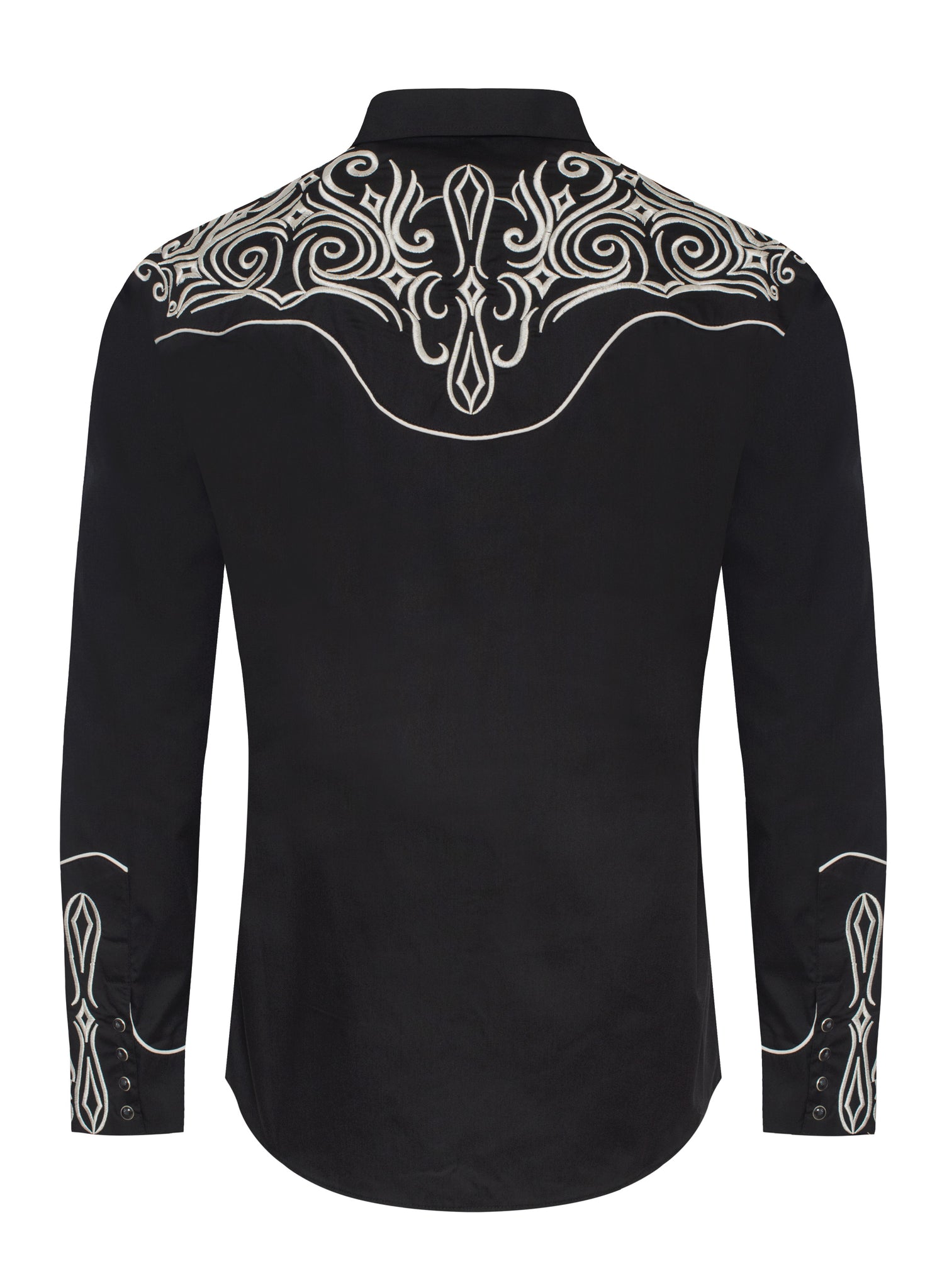 Men's Western Cowboy Embroidery Shirt-PS500L-EC-549