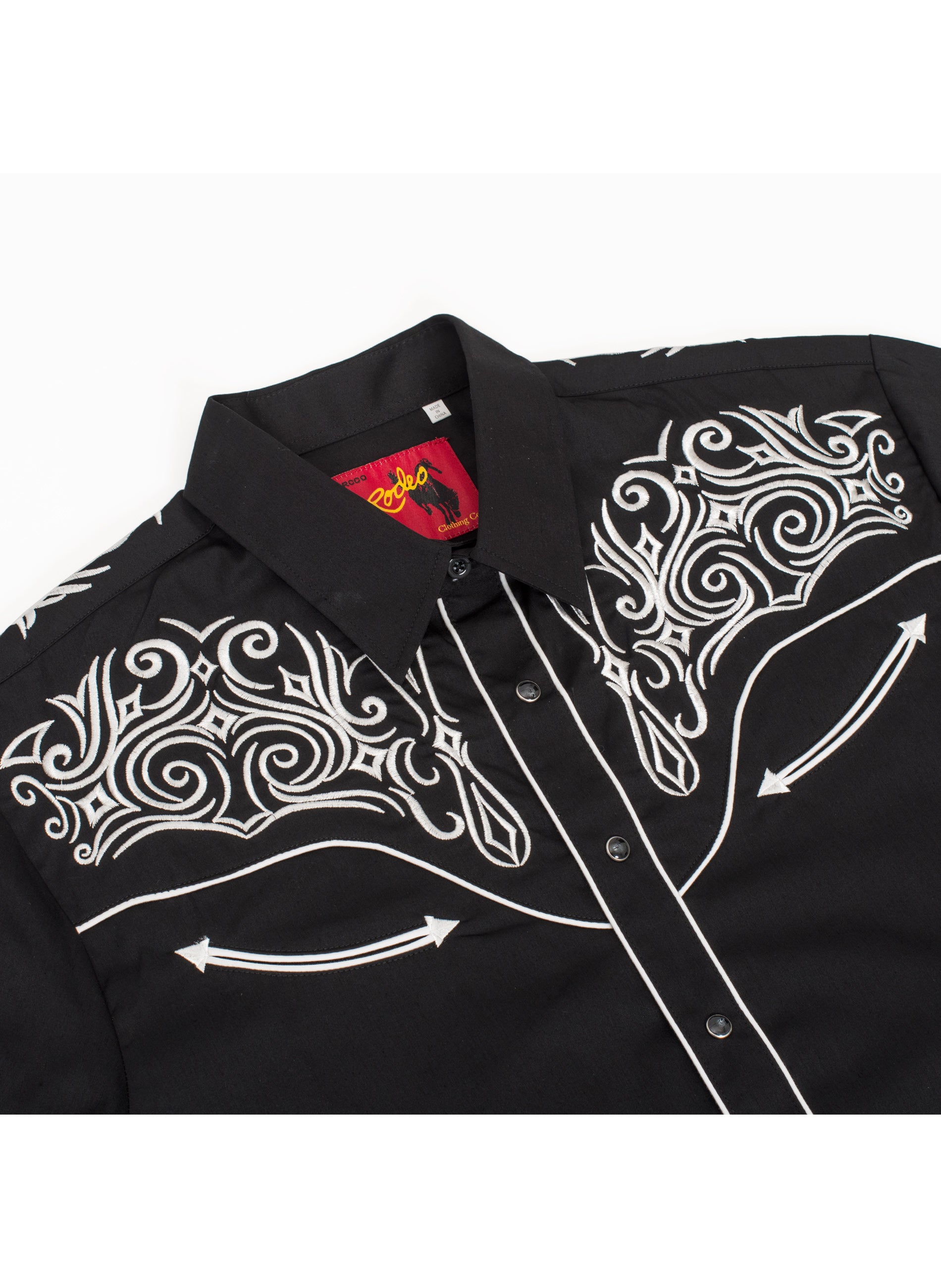 Men's Western Cowboy Embroidery Shirt-PS500L-EC-549
