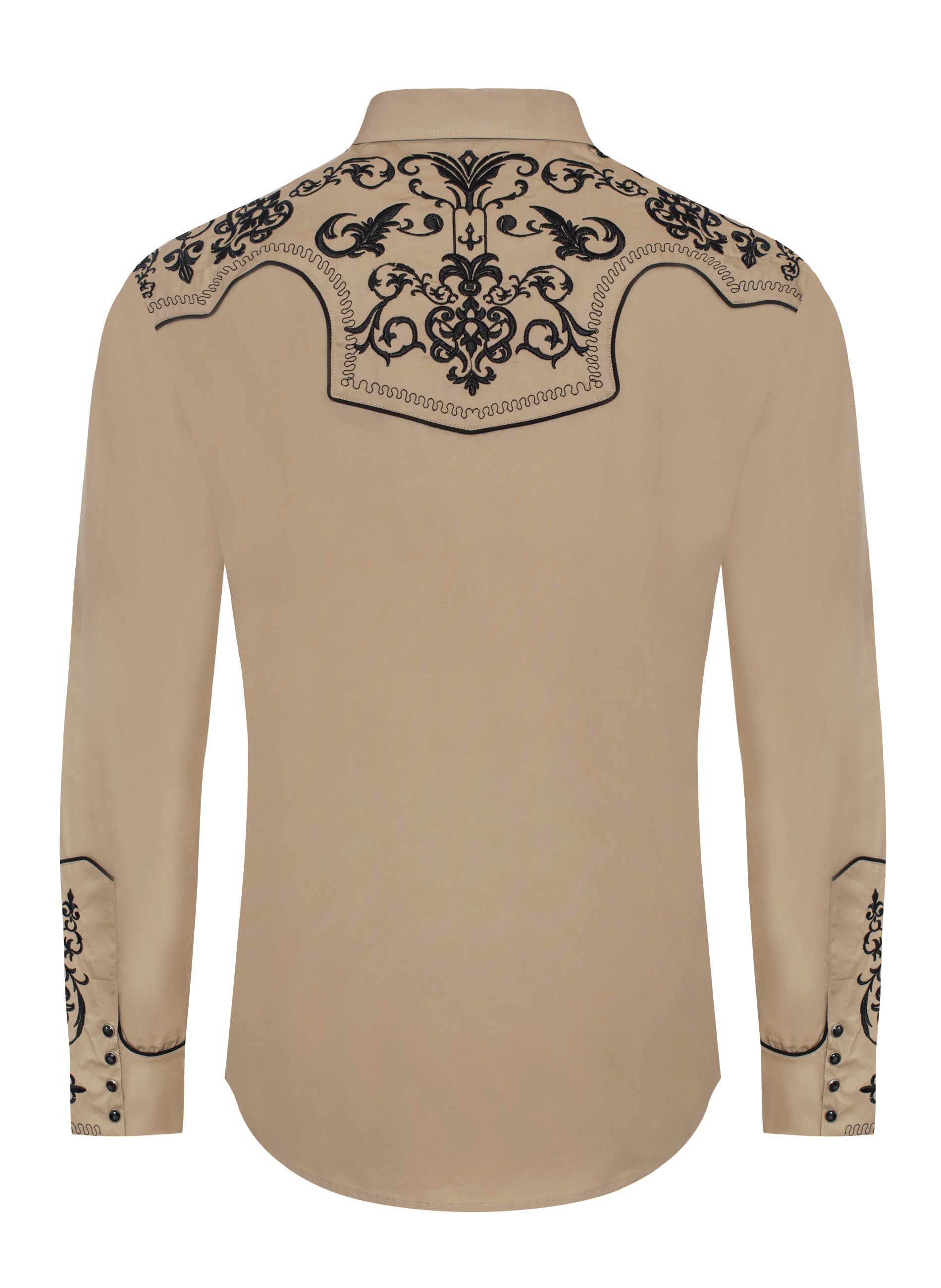 Men's Western Cowboy Embroidery Shirt-PS500L-EC-567