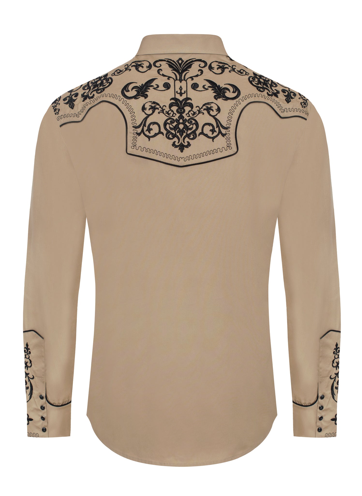 Men's Western Cowboy Embroidery Shirt-PS500L-EC-567