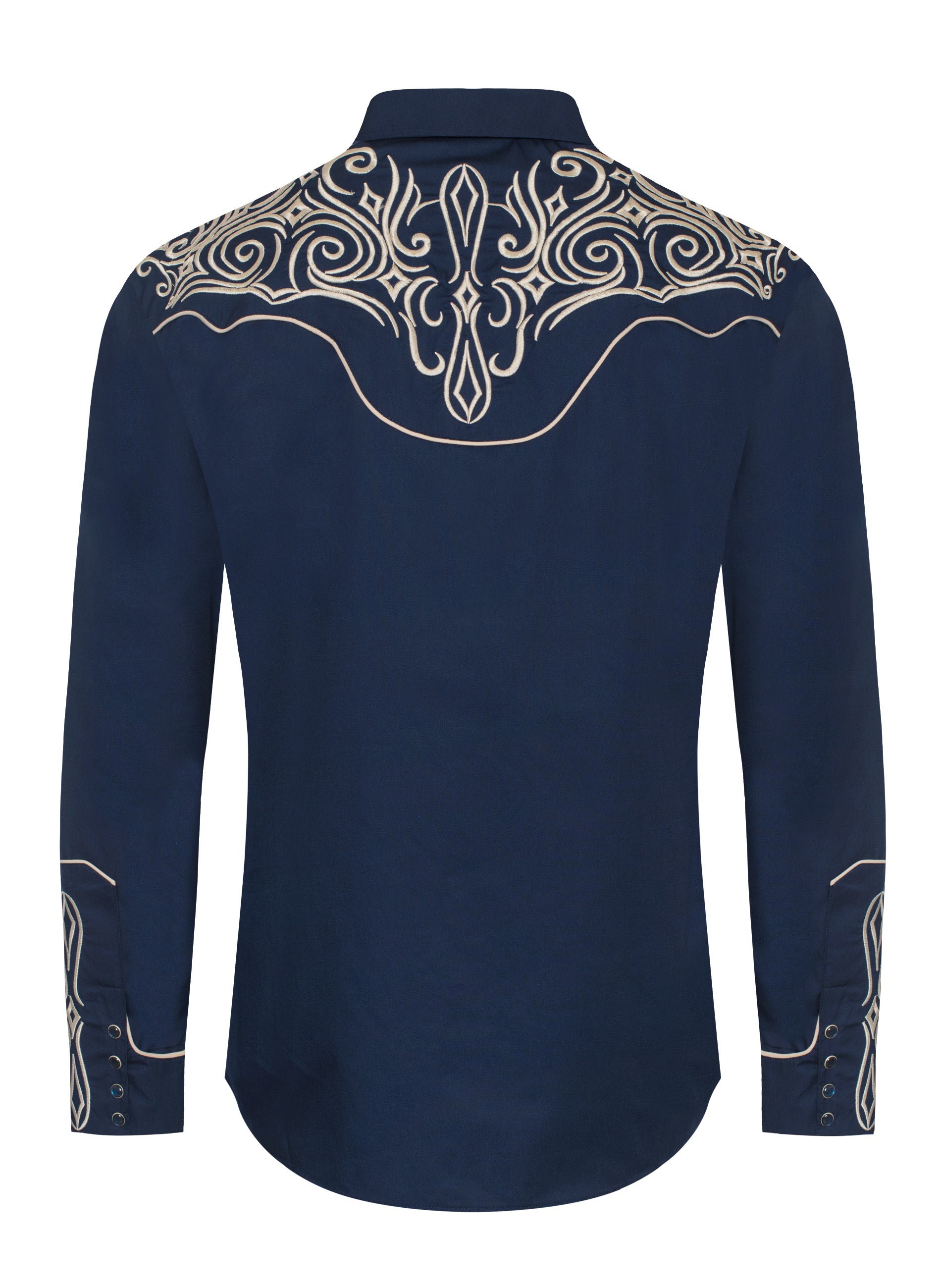 Men's Western Cowboy Embroidery Shirt-PS500L-EC-569