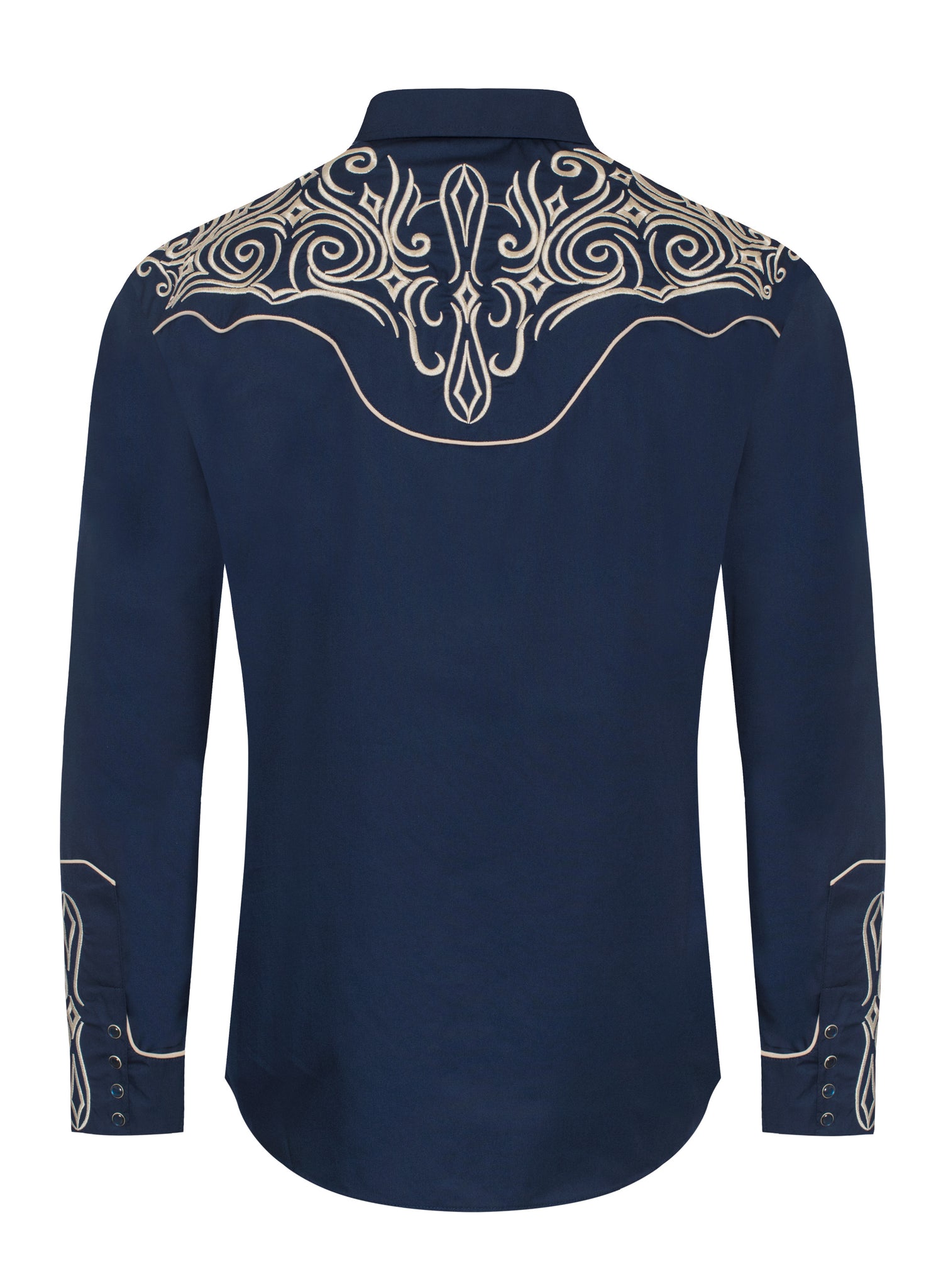 Men's Western Cowboy Embroidery Shirt-PS500L-EC-569