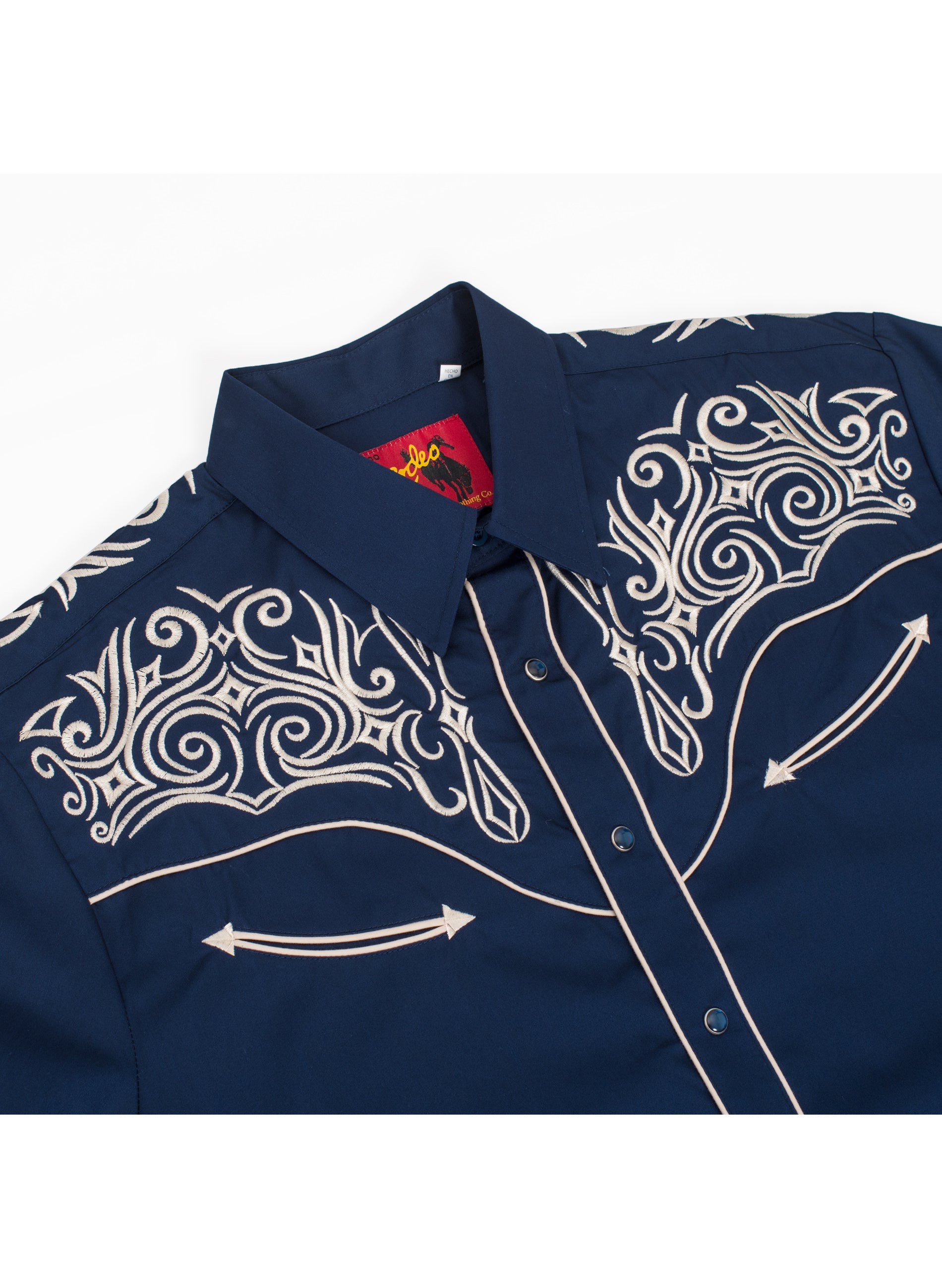 Men's Western Cowboy Embroidery Shirt-PS500L-EC-569