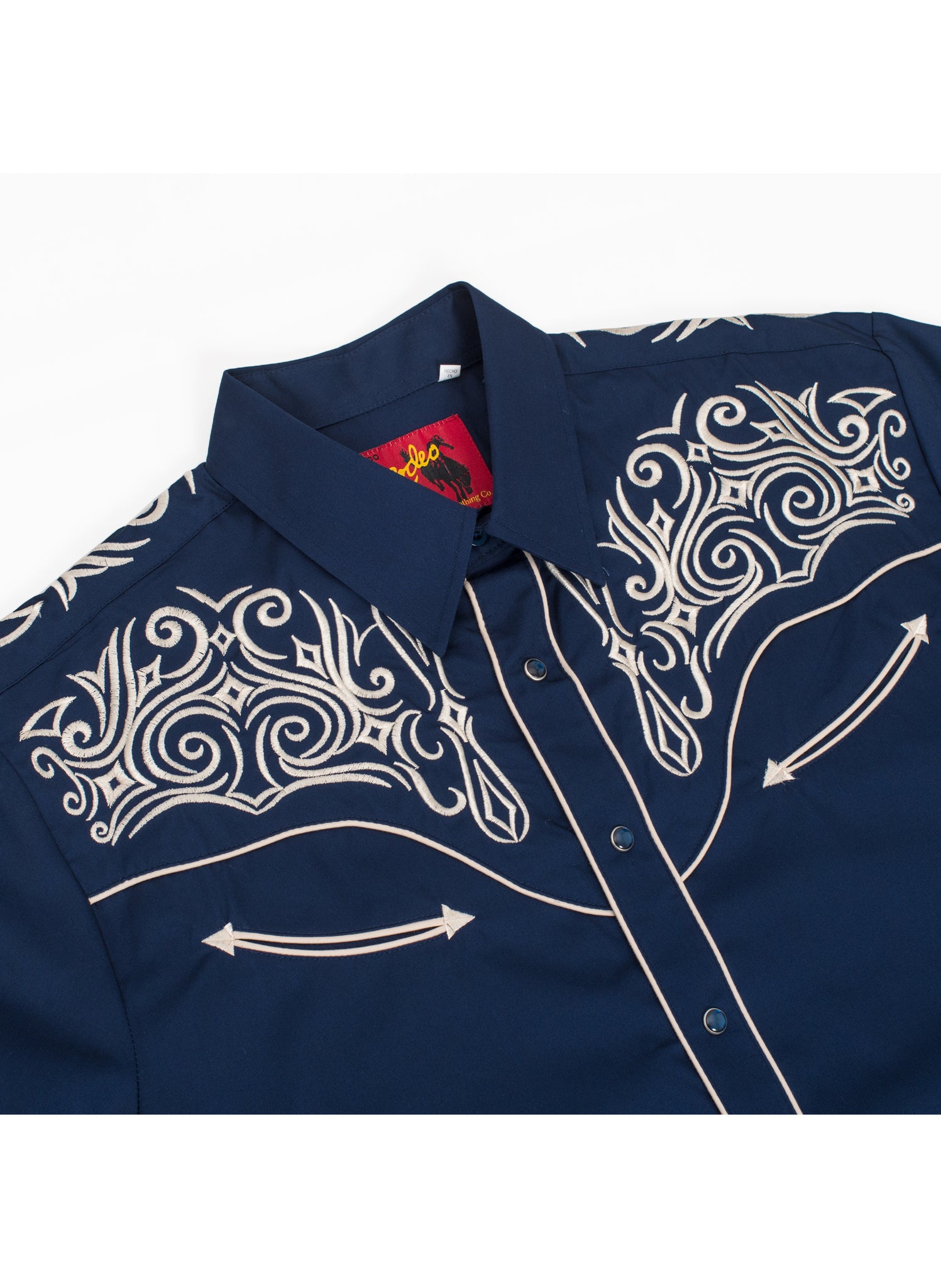 Men's Western Cowboy Embroidery Shirt-PS500L-EC-569