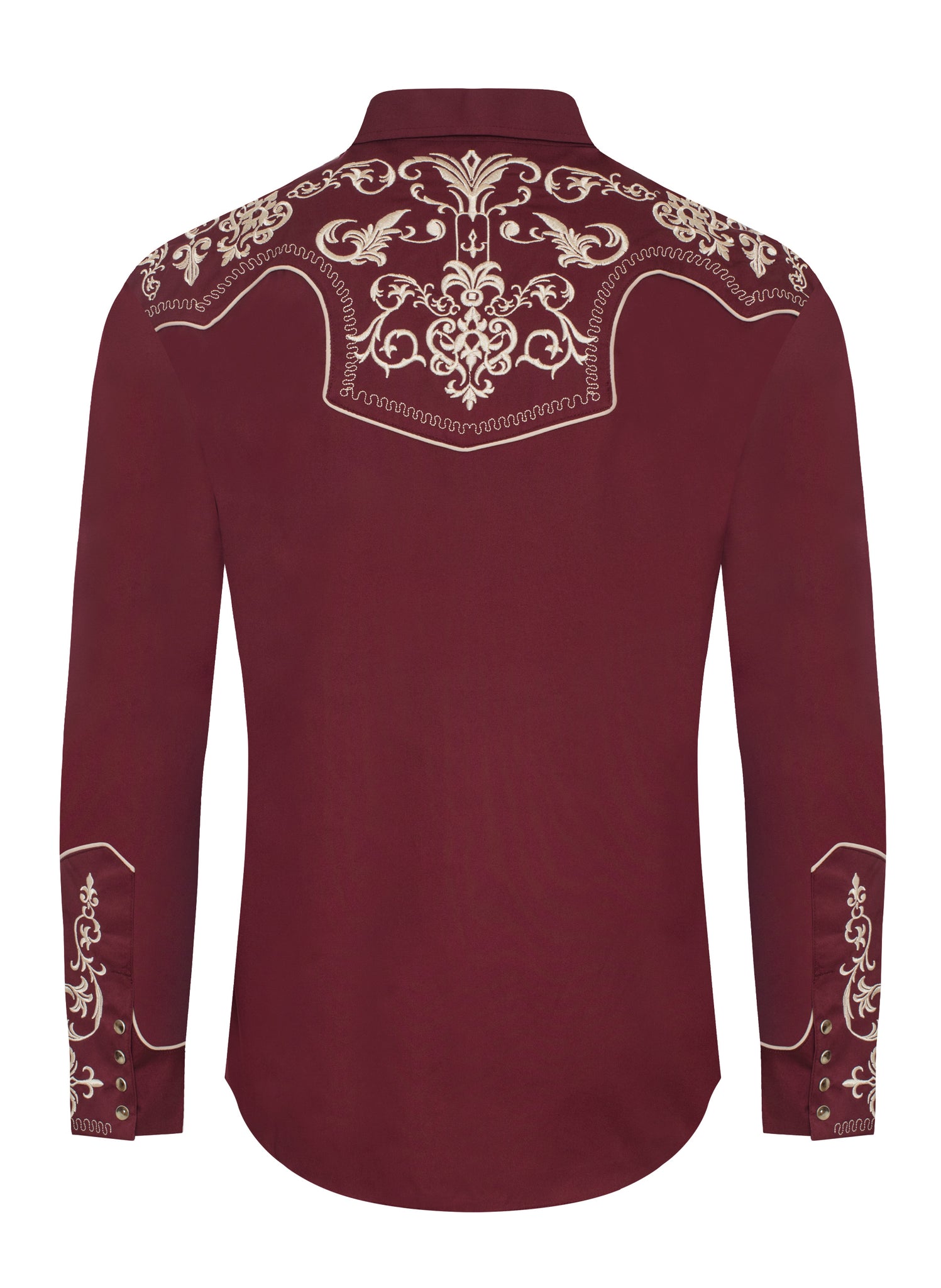 Men's Western Cowboy Embroidery Shirt-PS500L-EC-574