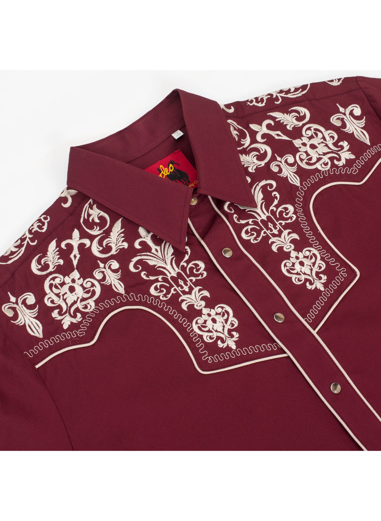 Men's Western Cowboy Embroidery Shirt-PS500L-EC-574