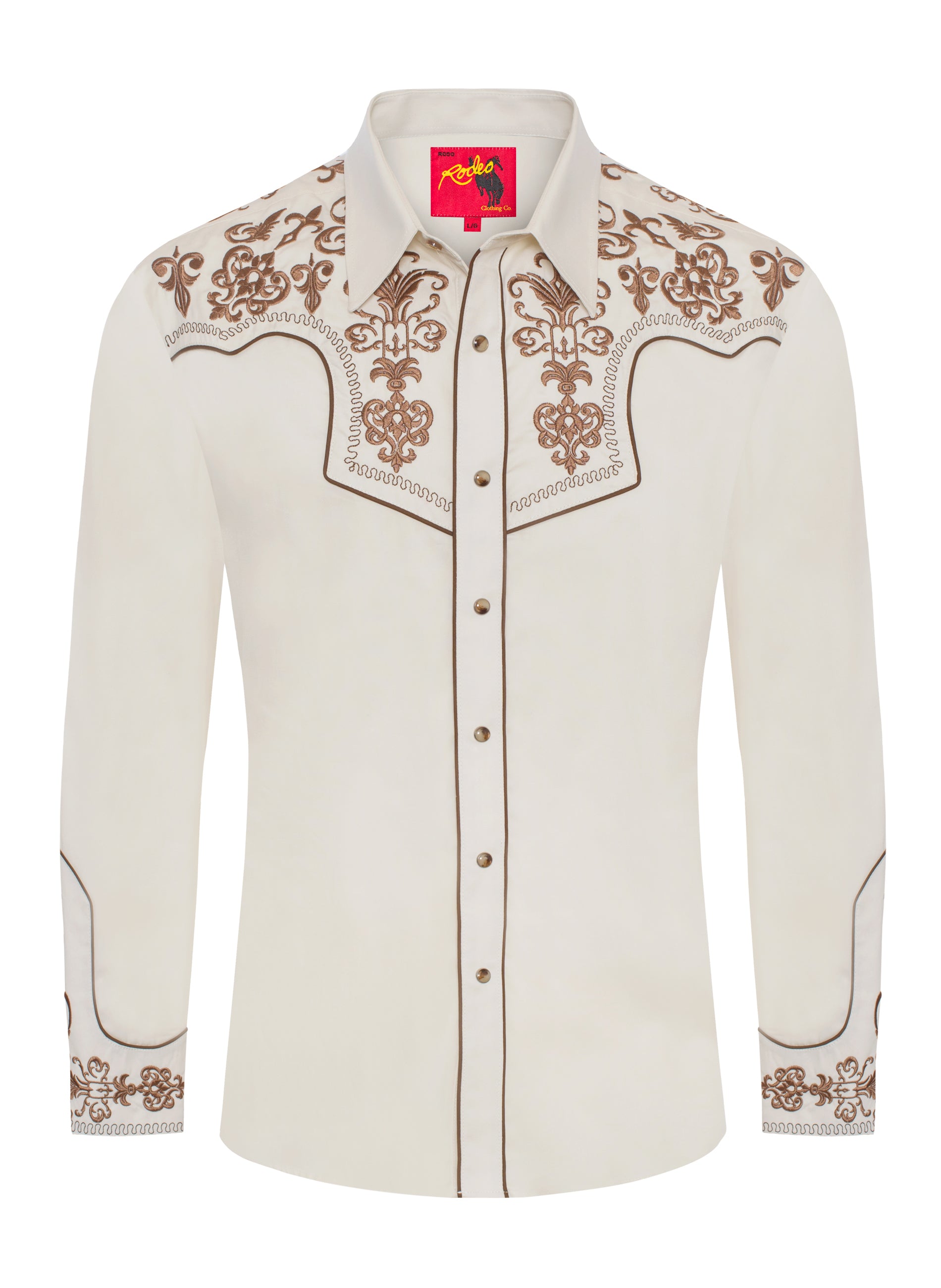 white cowboy dress shirt Schaefer Mens Long Sleeve Classic Western Snap Black XLT It also has Stetson S embroidery and Stetson embroidery on right sleeve placket Roper Big & Tall Long