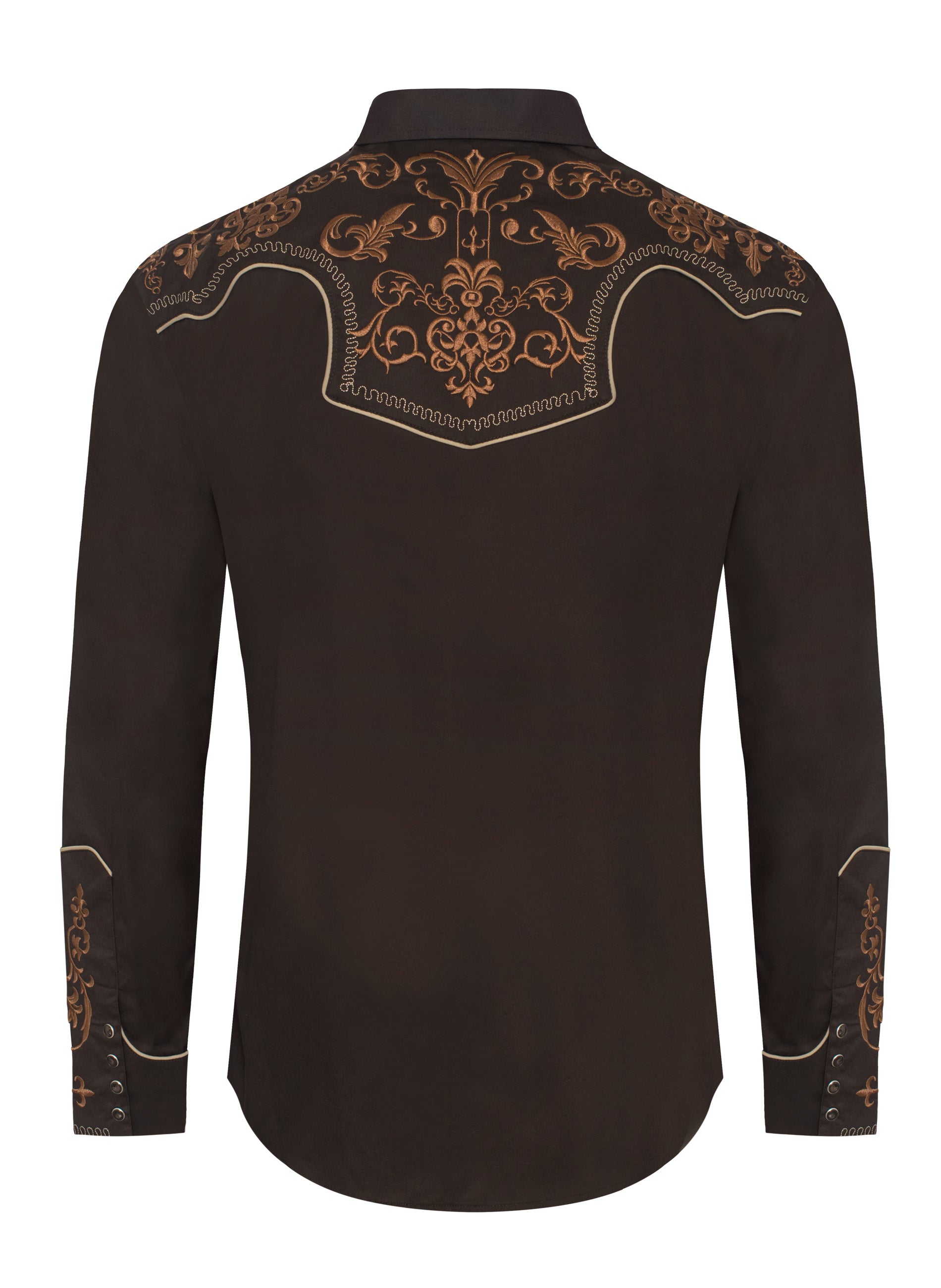 Men's Western Cowboy Embroidery Shirt-PS500L-EC-585