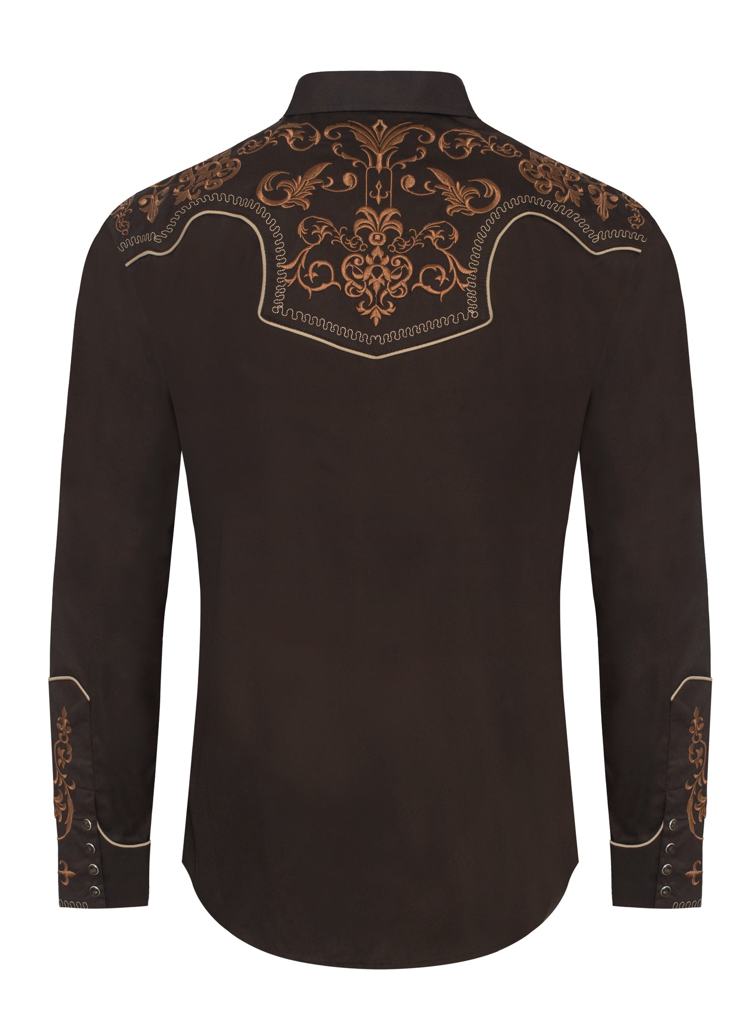 Men's Western Cowboy Embroidery Shirt-PS500L-EC-585