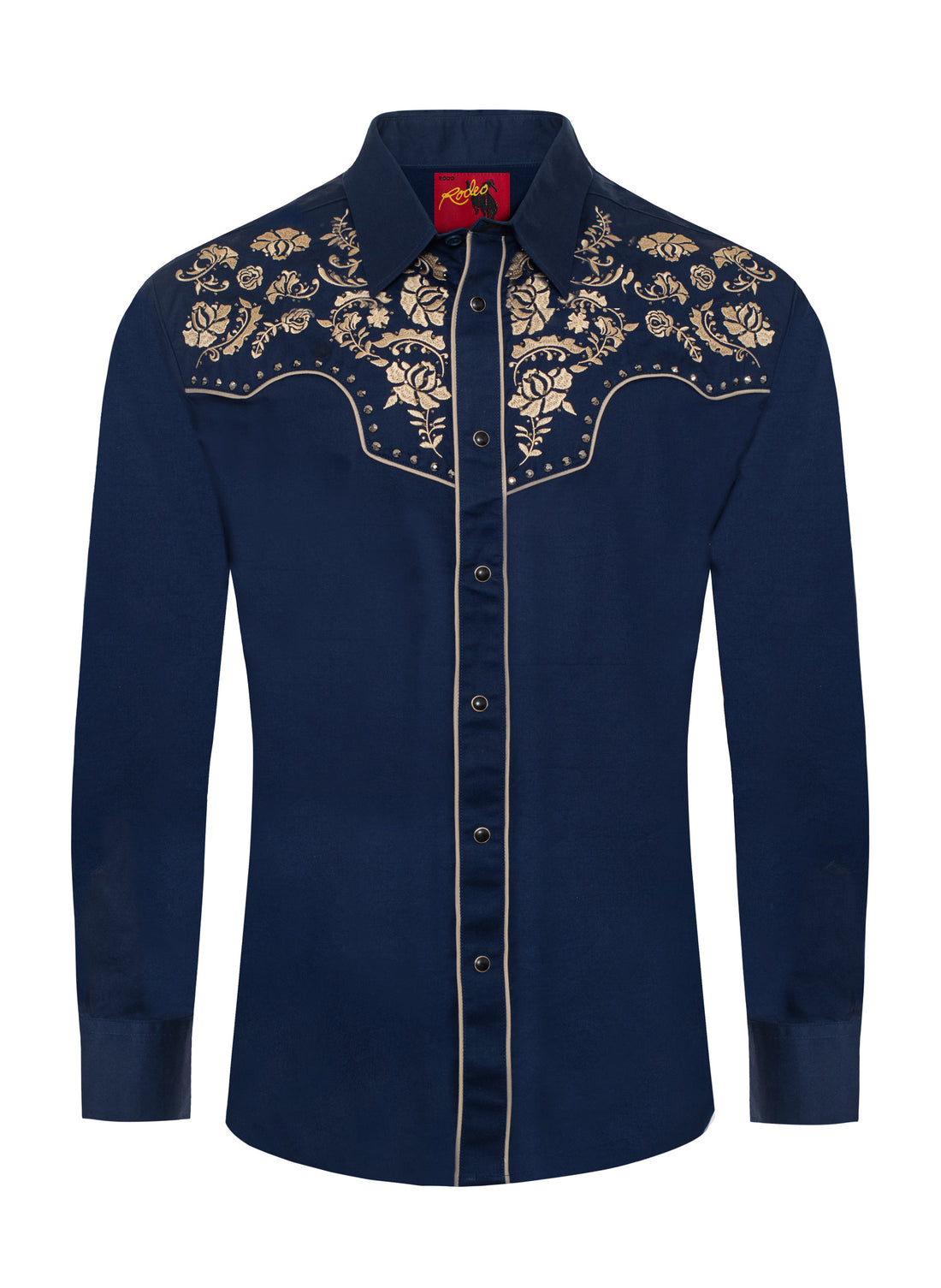 Men's Western Cowboy Embroidery Shirt-PS500D-1007 - Rodeo Clothing wholesale 