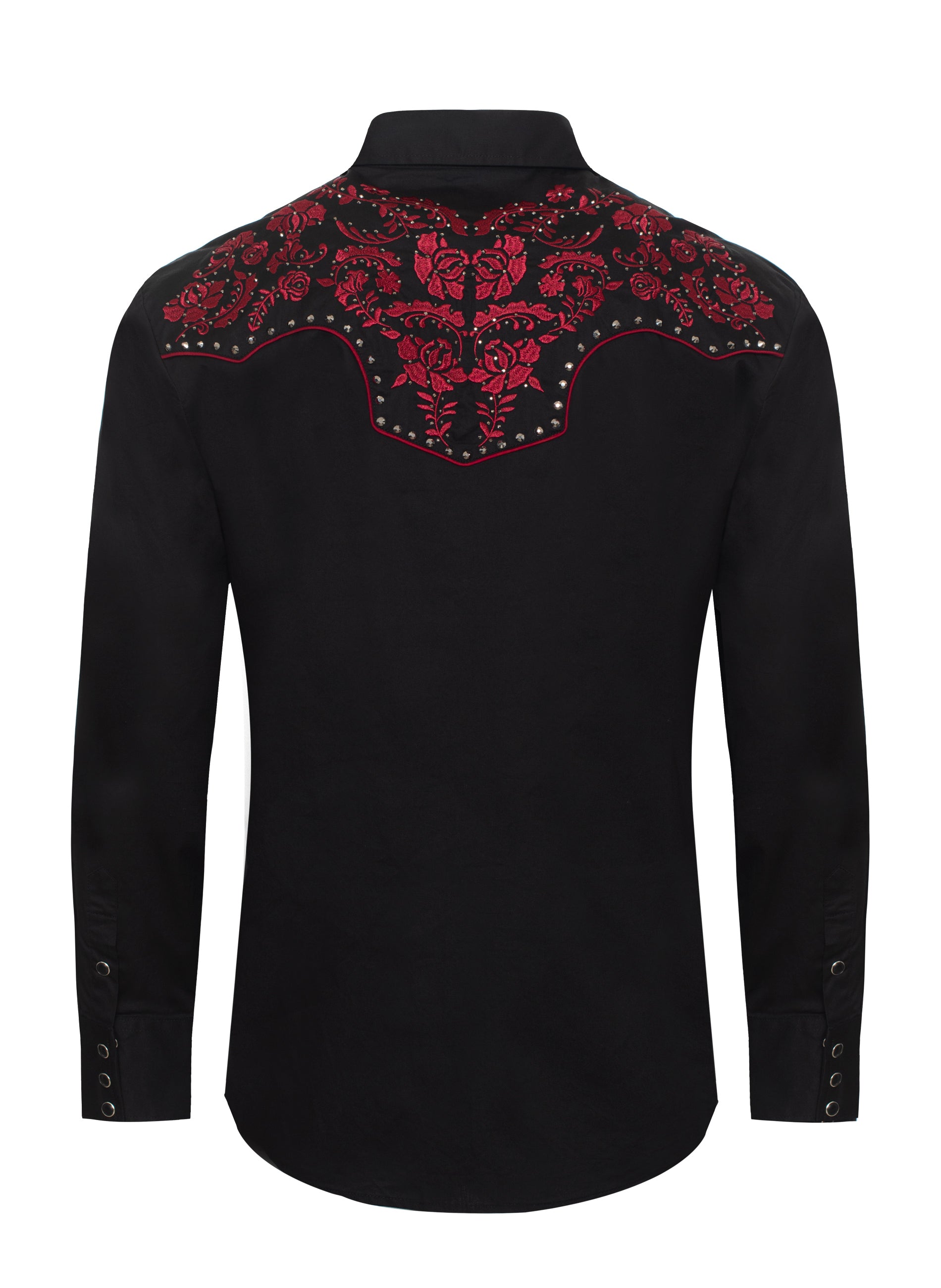 Men's Western Cowboy Embroidery Shirt-PS500D-1008 - Rodeo Clothing wholesale 