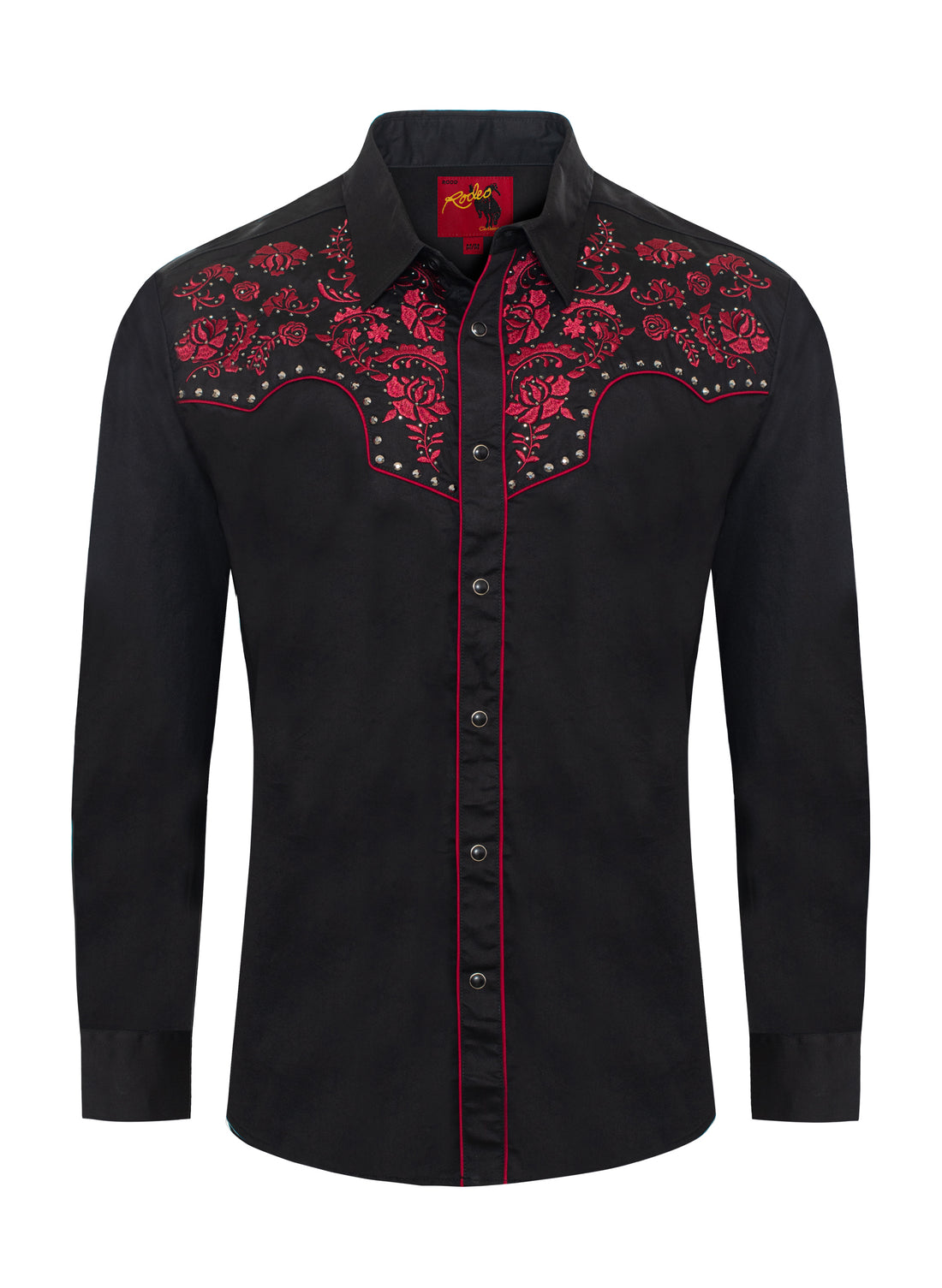 Men's Western Cowboy Embroidery Shirt-PS500D-1008 - Rodeo Clothing wholesale 