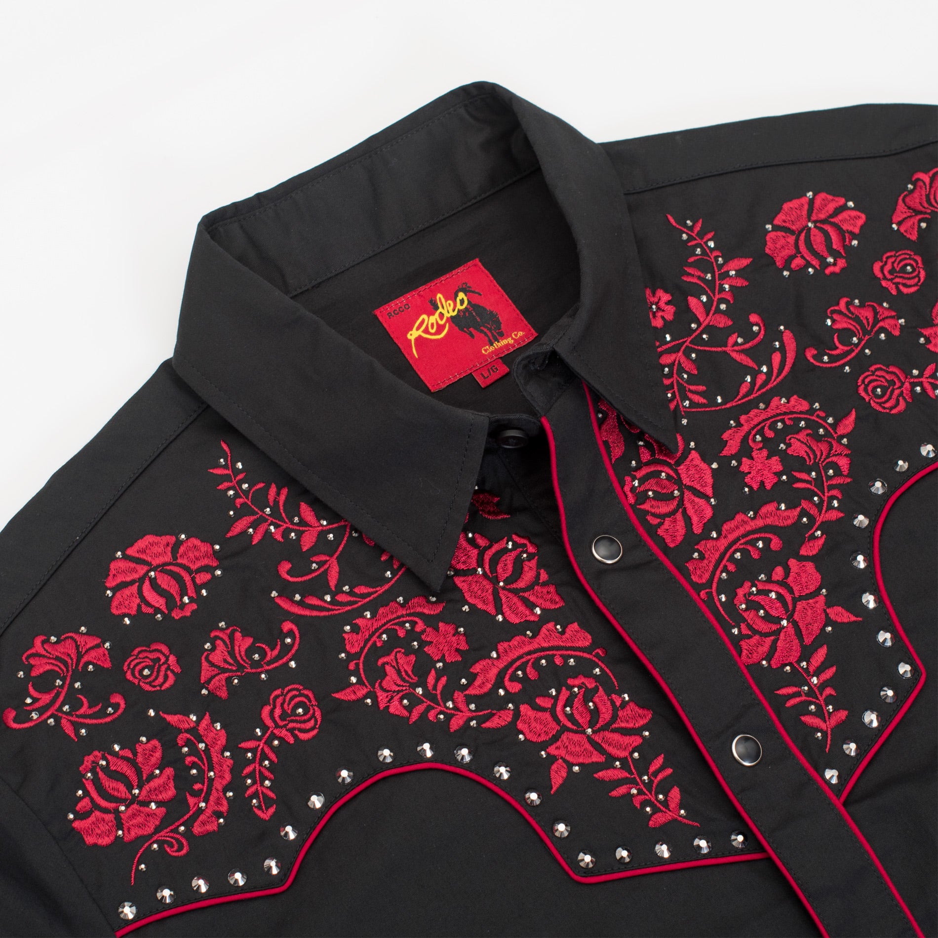 Men's Western Cowboy Embroidery Shirt-PS500D-1008 - Rodeo Clothing wholesale 