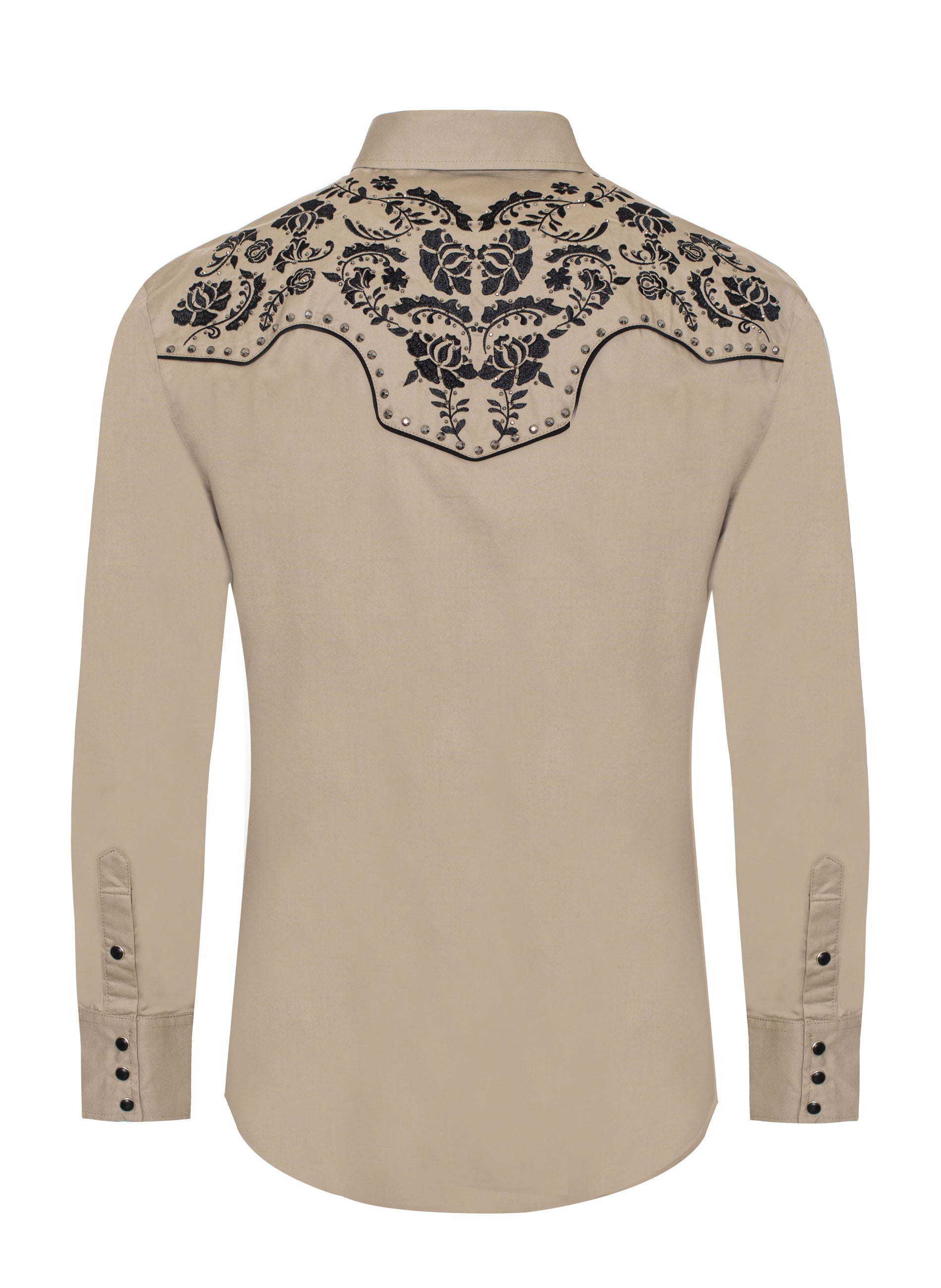 Men's Western Cowboy Embroidery Shirt-PS500D-1009 - Rodeo Clothing wholesale 