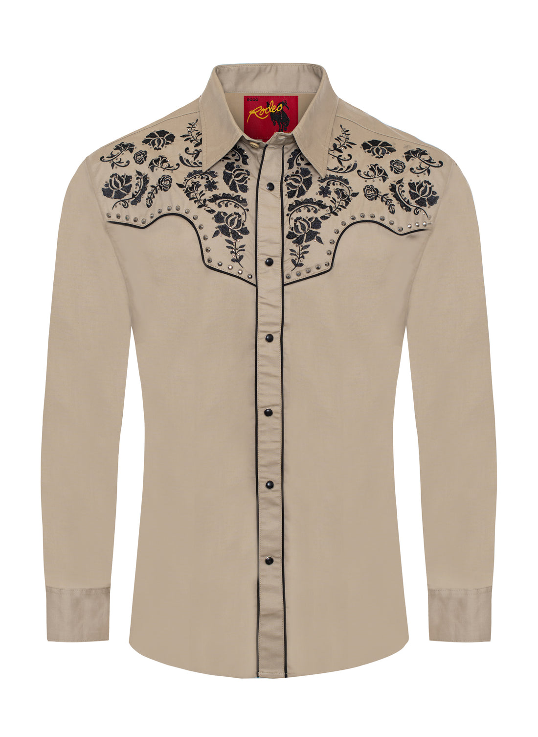 Men's Western Cowboy Embroidery Shirt-PS500D-1009 - Rodeo Clothing wholesale 