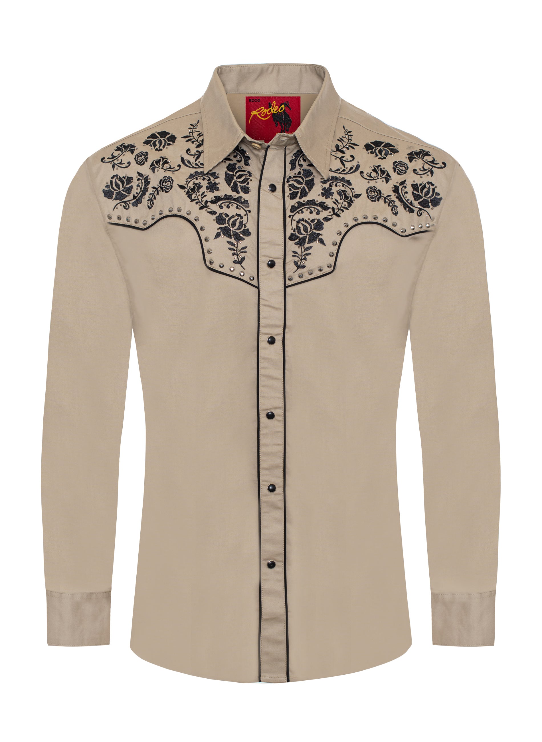 Men's Western Cowboy Embroidery Shirt-PS500D-1009 - Rodeo Clothing wholesale 