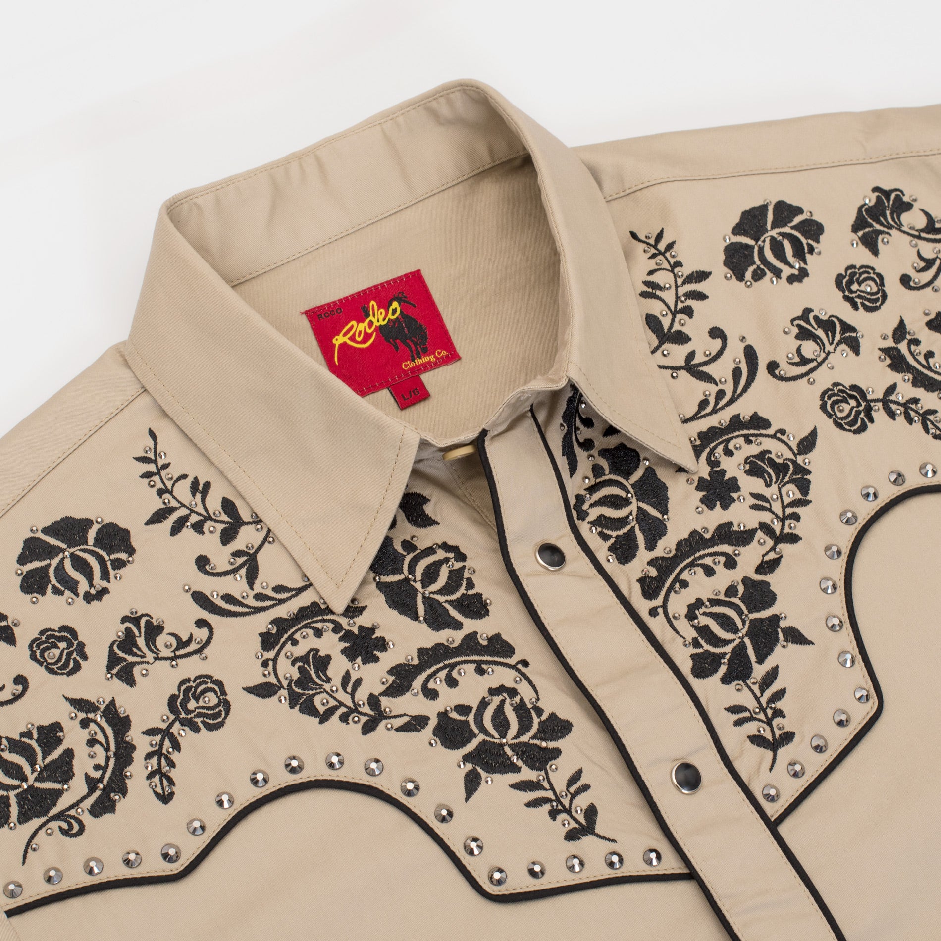 Men's Western Cowboy Embroidery Shirt-PS500D-1009 - Rodeo Clothing wholesale 
