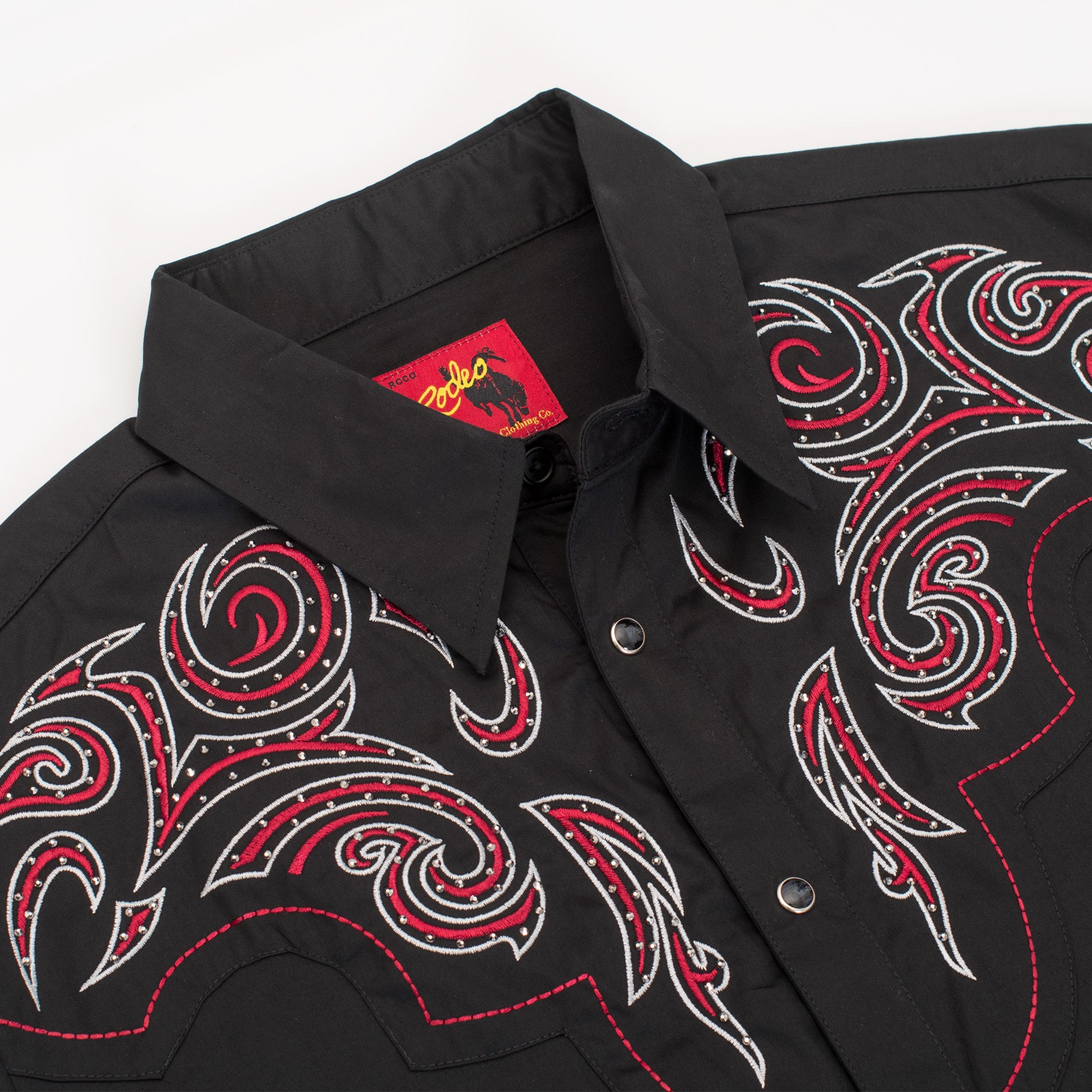 Men's Western Cowboy Embroidery Shirt-PS500D-1010 - Rodeo Clothing wholesale 