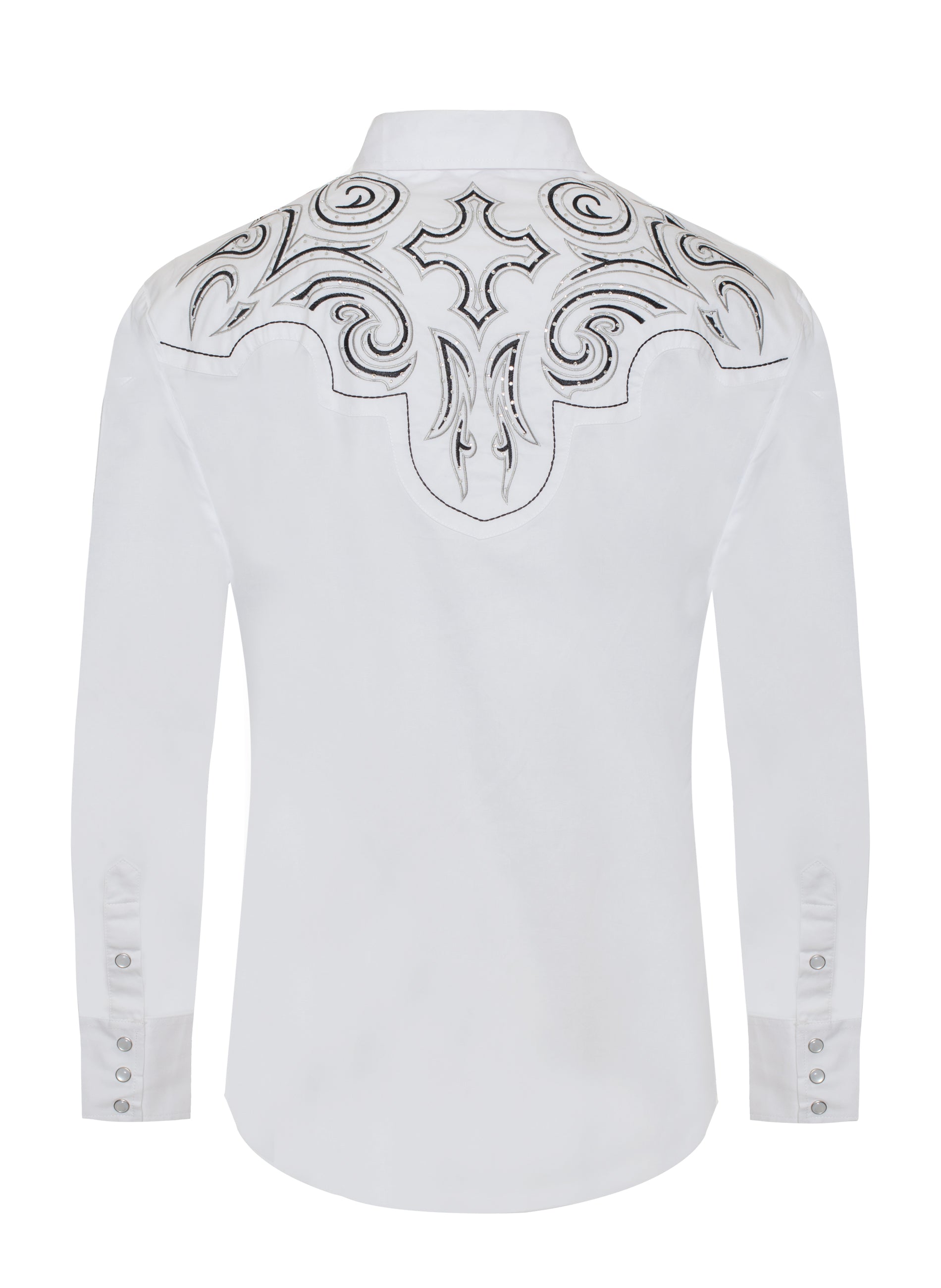 Men's Western Cowboy Embroidery Shirt-PS500D-1012 - Rodeo Clothing wholesale 