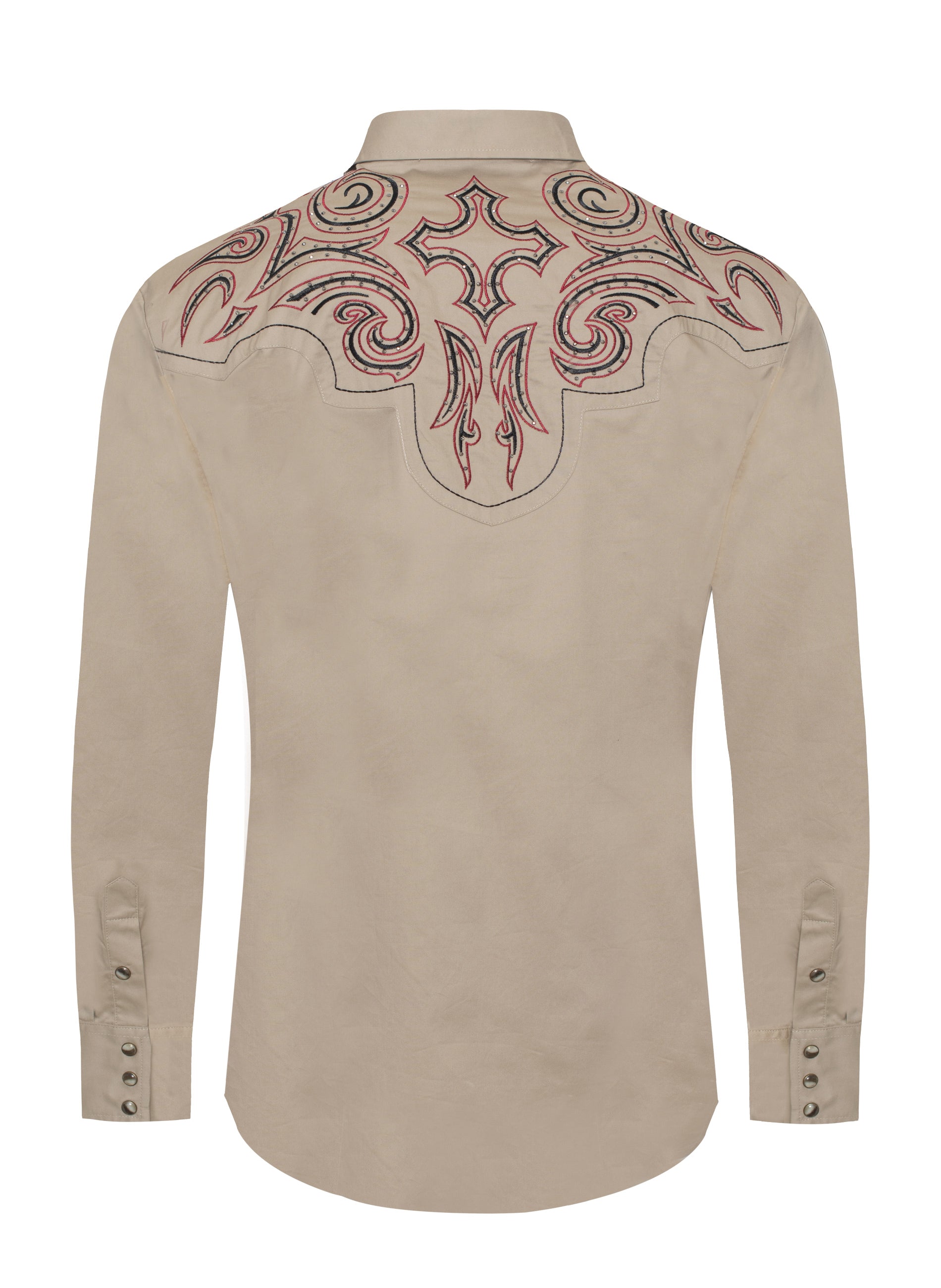Men's Western Cowboy Embroidery Shirt-PS500D-1014 - Rodeo Clothing wholesale 