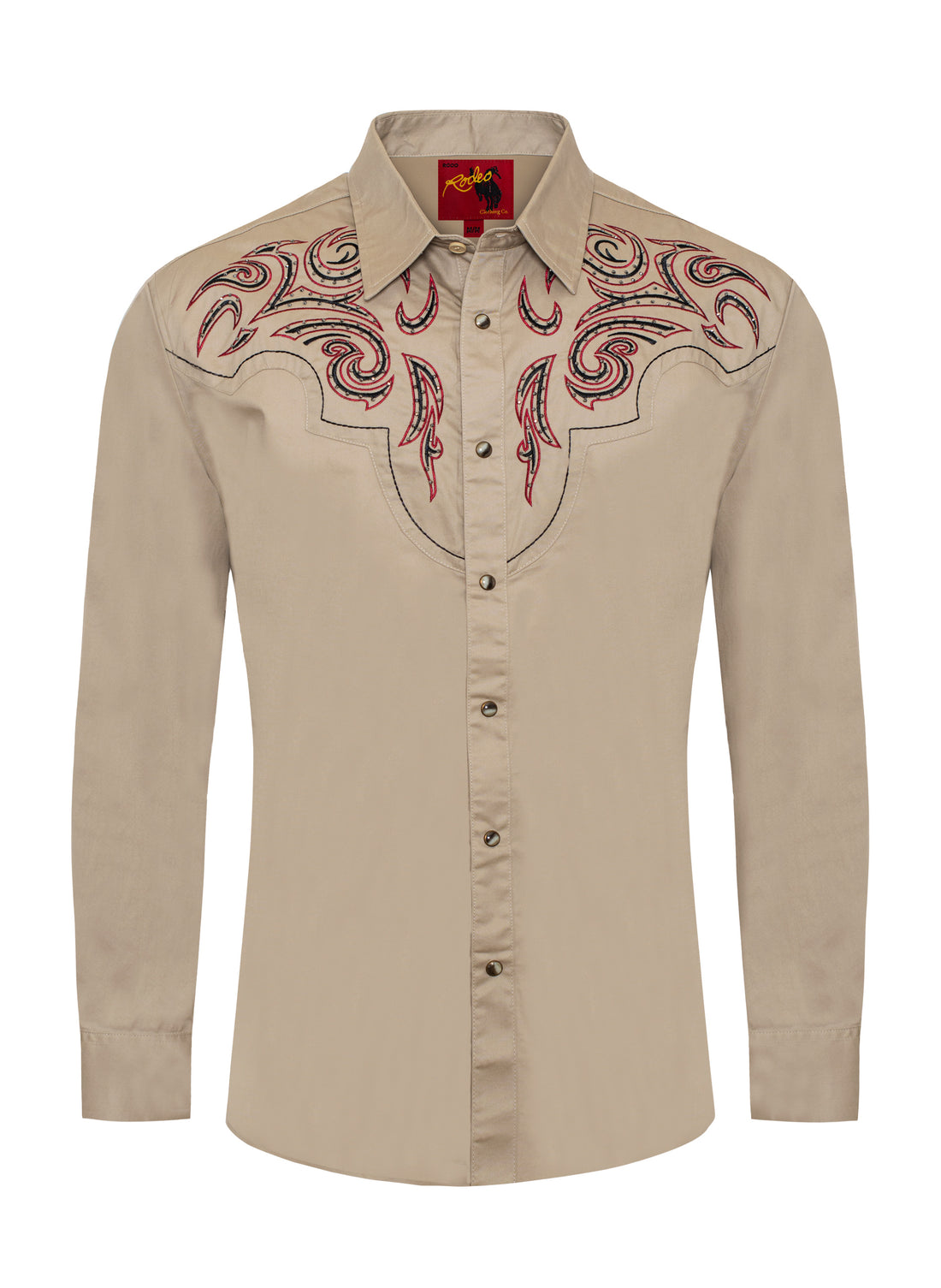 Men's Western Cowboy Embroidery Shirt-PS500D-1014 - Rodeo Clothing wholesale 