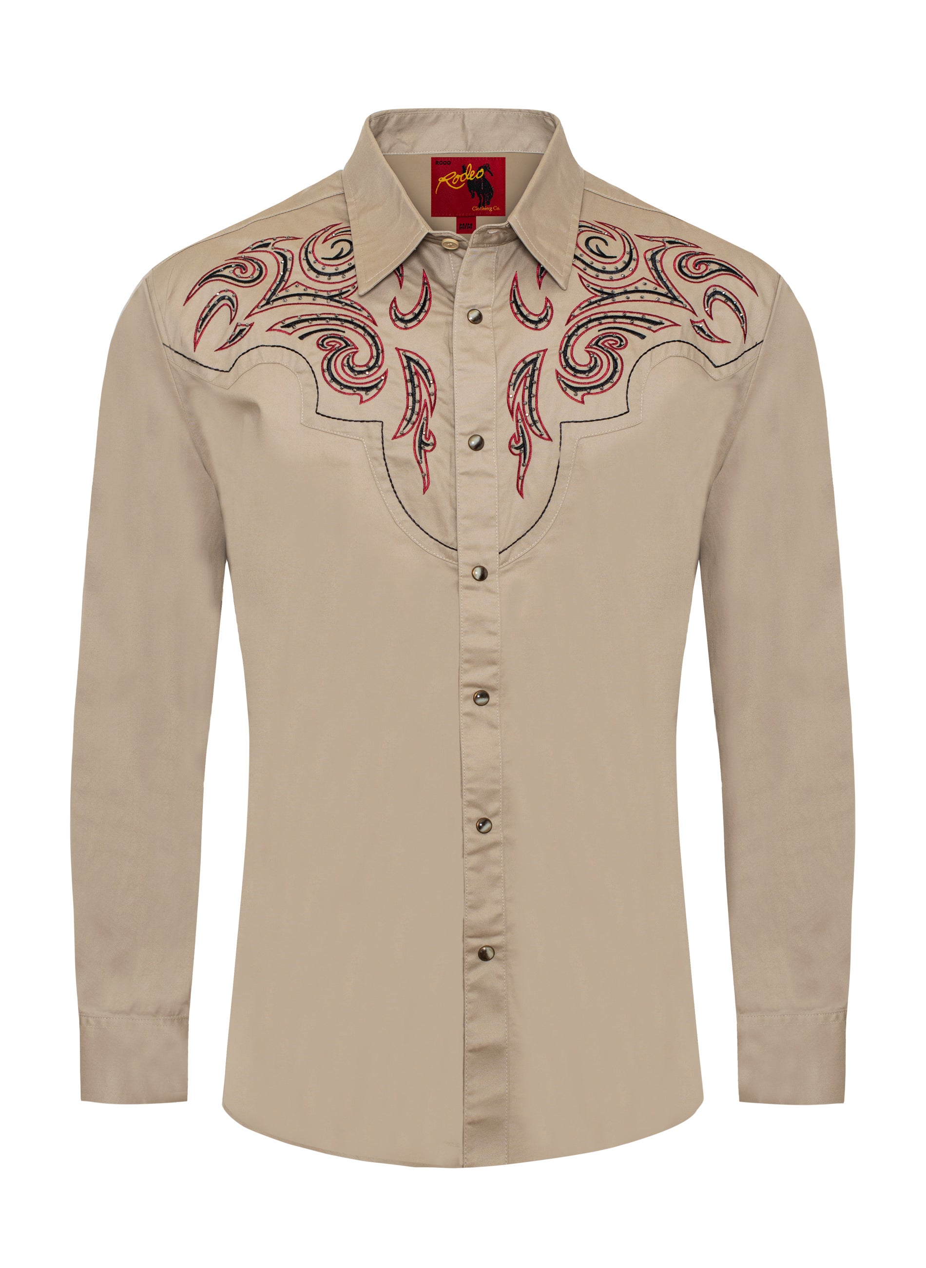 Men's Western Cowboy Embroidery Shirt-PS500D-1014 - Rodeo Clothing wholesale 