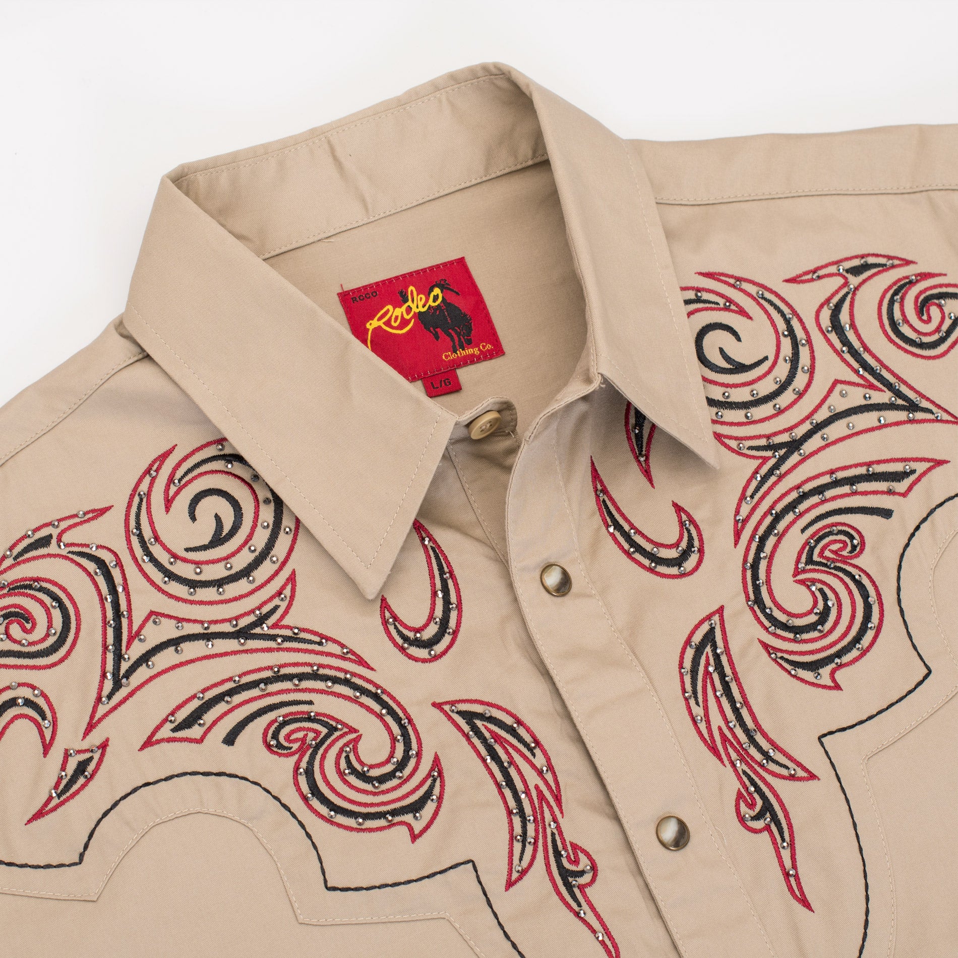 Men's Western Cowboy Embroidery Shirt-PS500D-1014 - Rodeo Clothing wholesale 