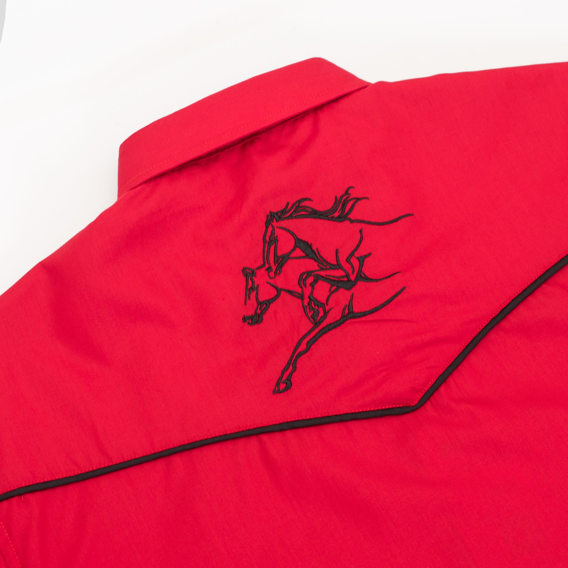 Men's Poly/Cotton L/S Horse Embroidery Western Shirts-PS560L-502 - Rodeo Clothing wholesale 