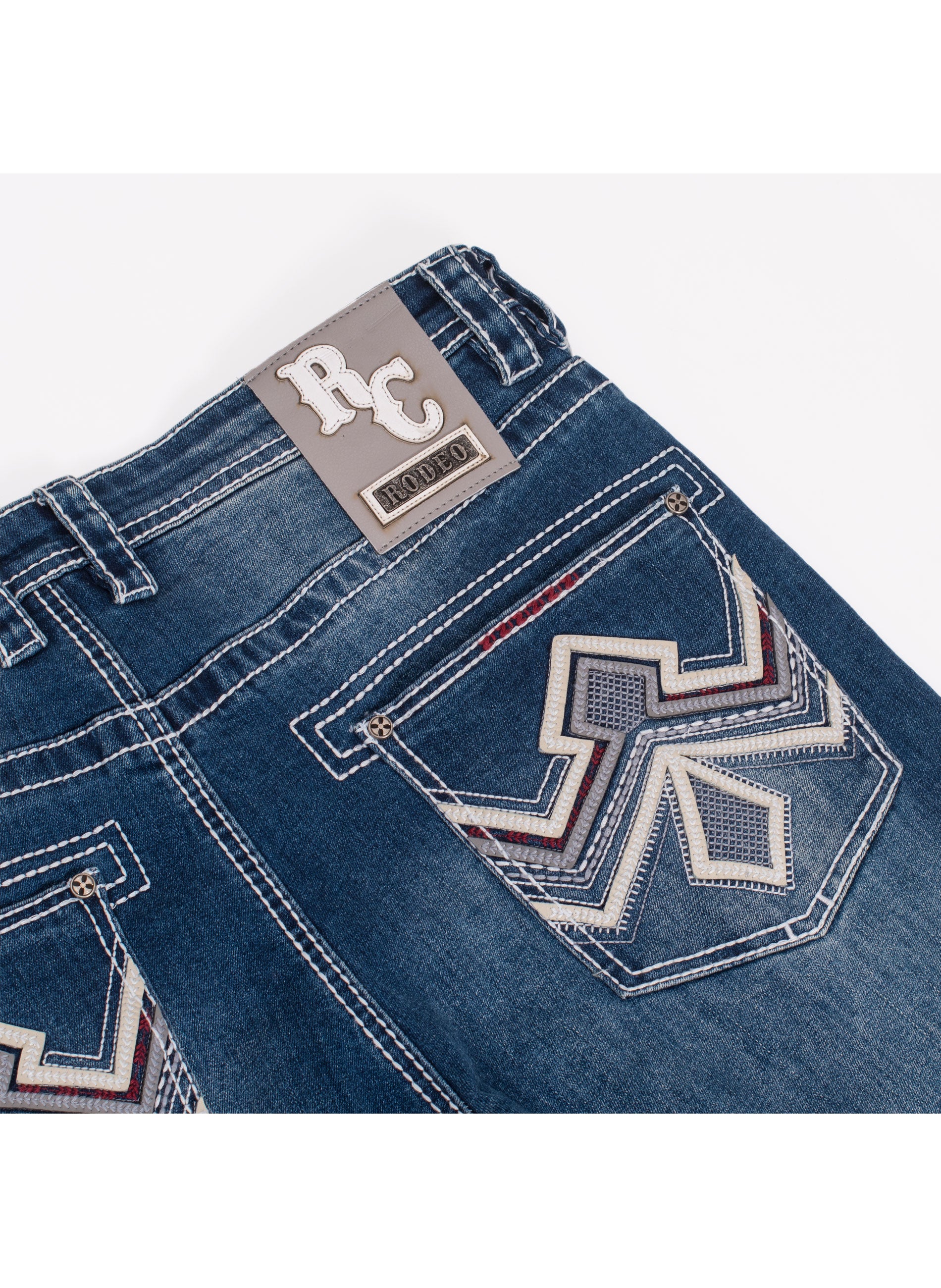 MEN'S COTTON/SPANDEX STRETCH FANCY SLIM STRAIGHT JEANS-RP500-513