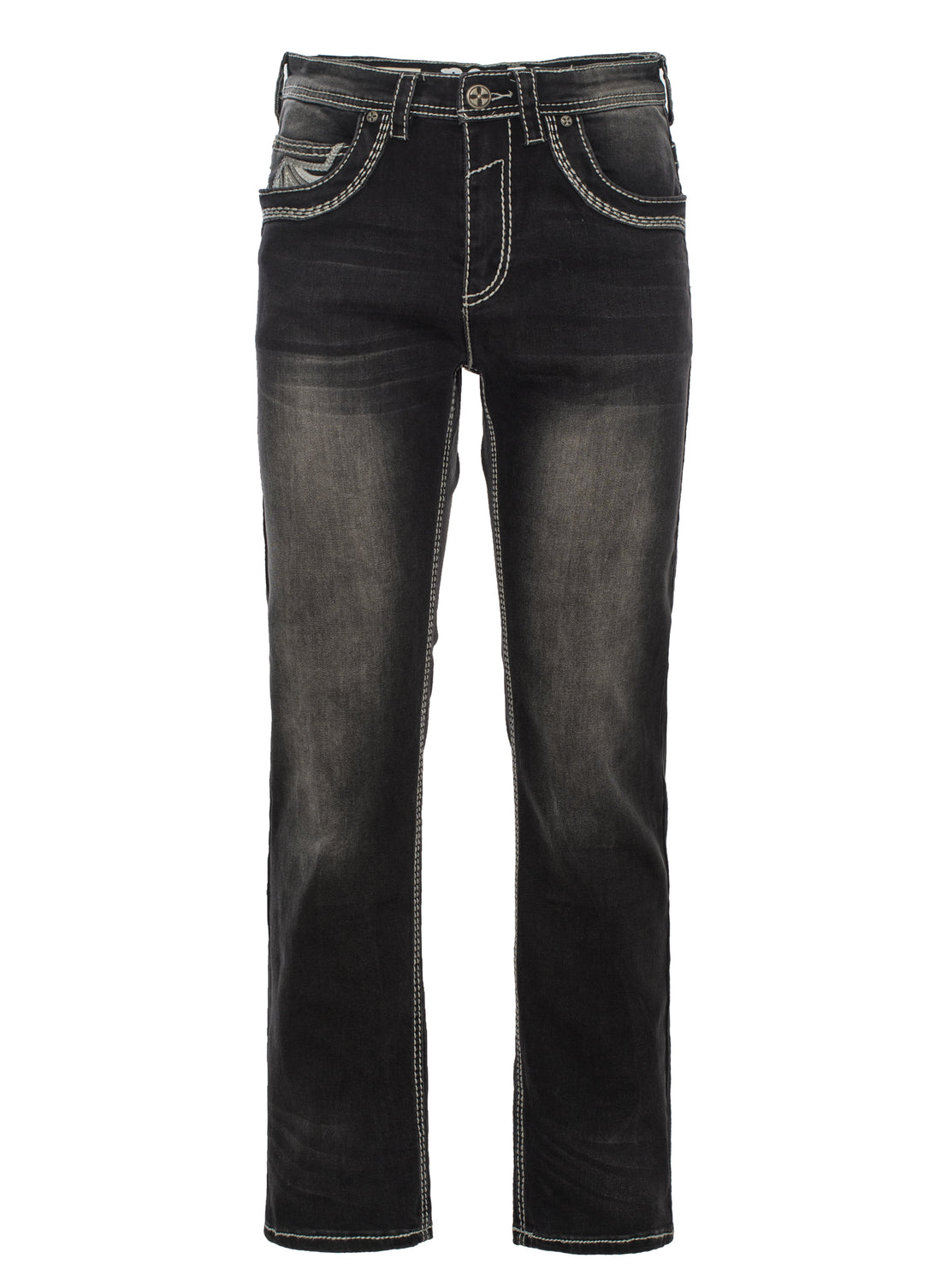 MEN'S COTTON/SPANDEX STRETCH FANCY SLIM STRAIGHT JEANS-RP500-516