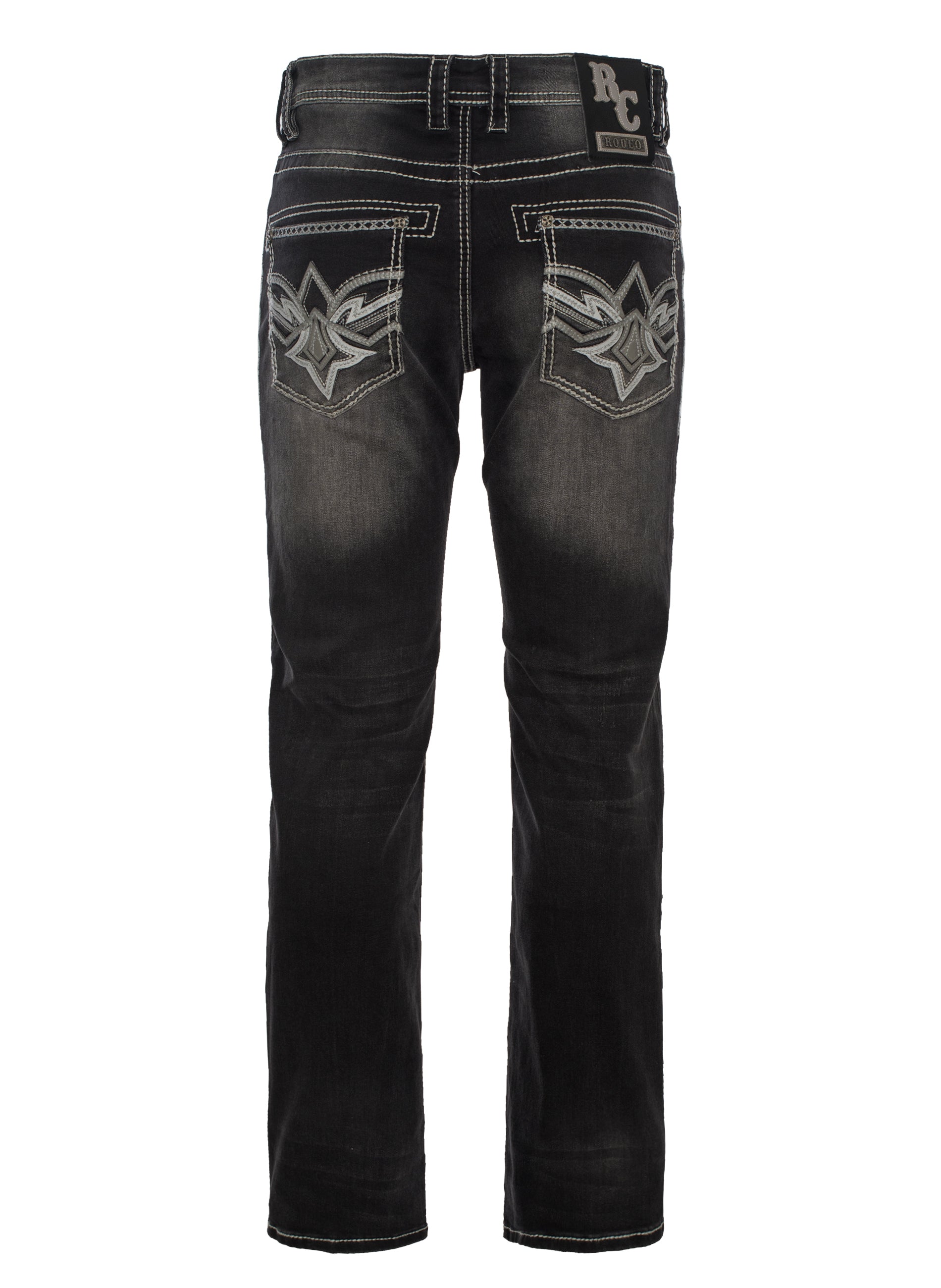 MEN'S COTTON/SPANDEX STRETCH FANCY SLIM STRAIGHT JEANS-RP500-516