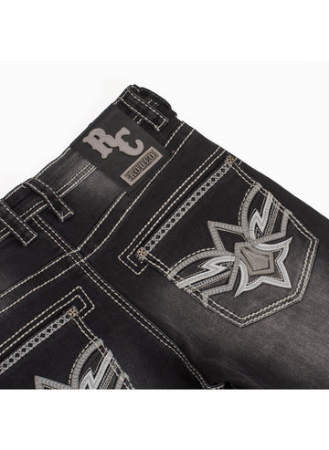 MEN'S COTTON/SPANDEX STRETCH FANCY SLIM STRAIGHT JEANS-RP500-516