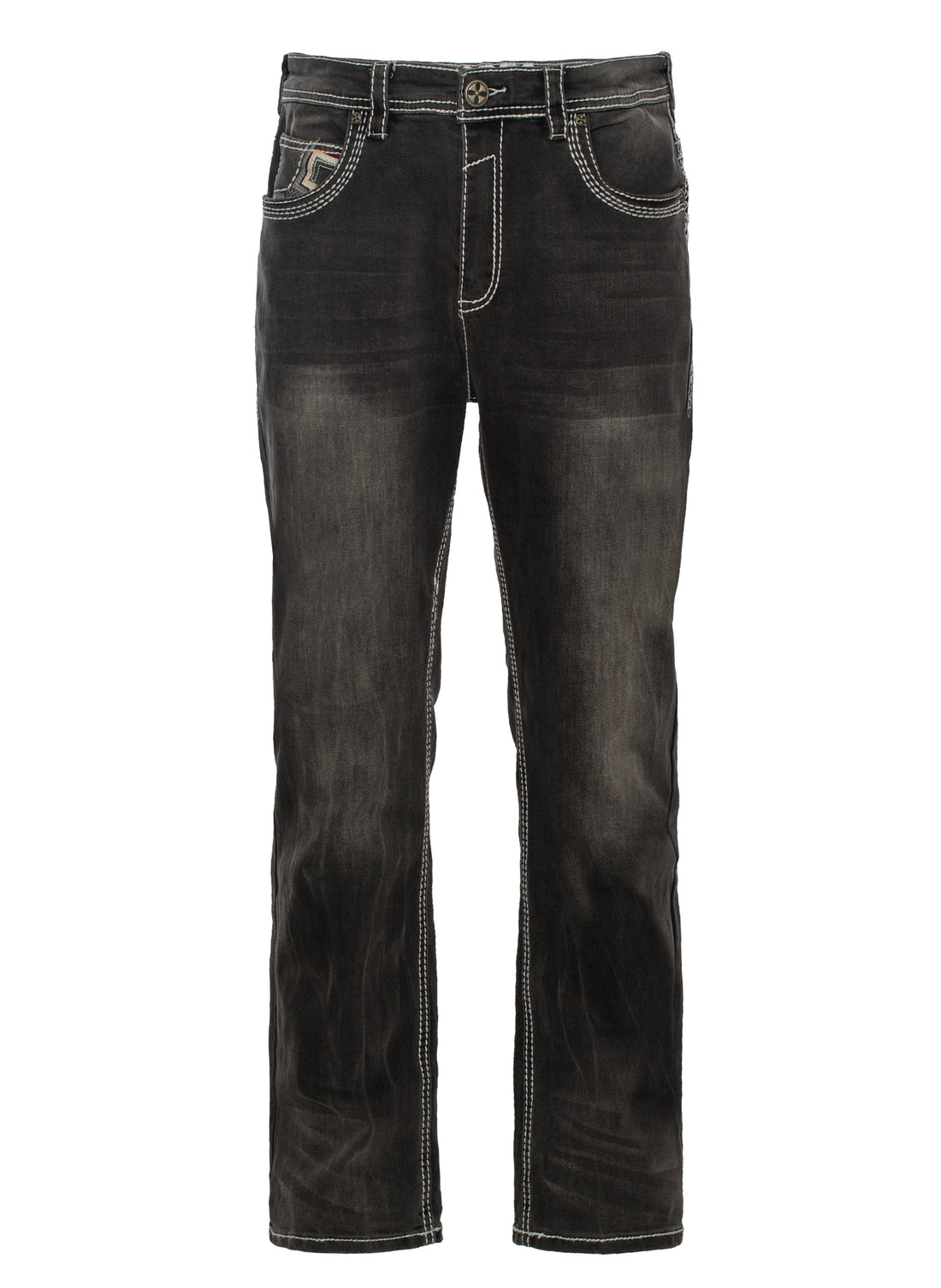 MEN'S COTTON/SPANDEX STRETCH FANCY SLIM STRAIGHT JEANS-RP500-518