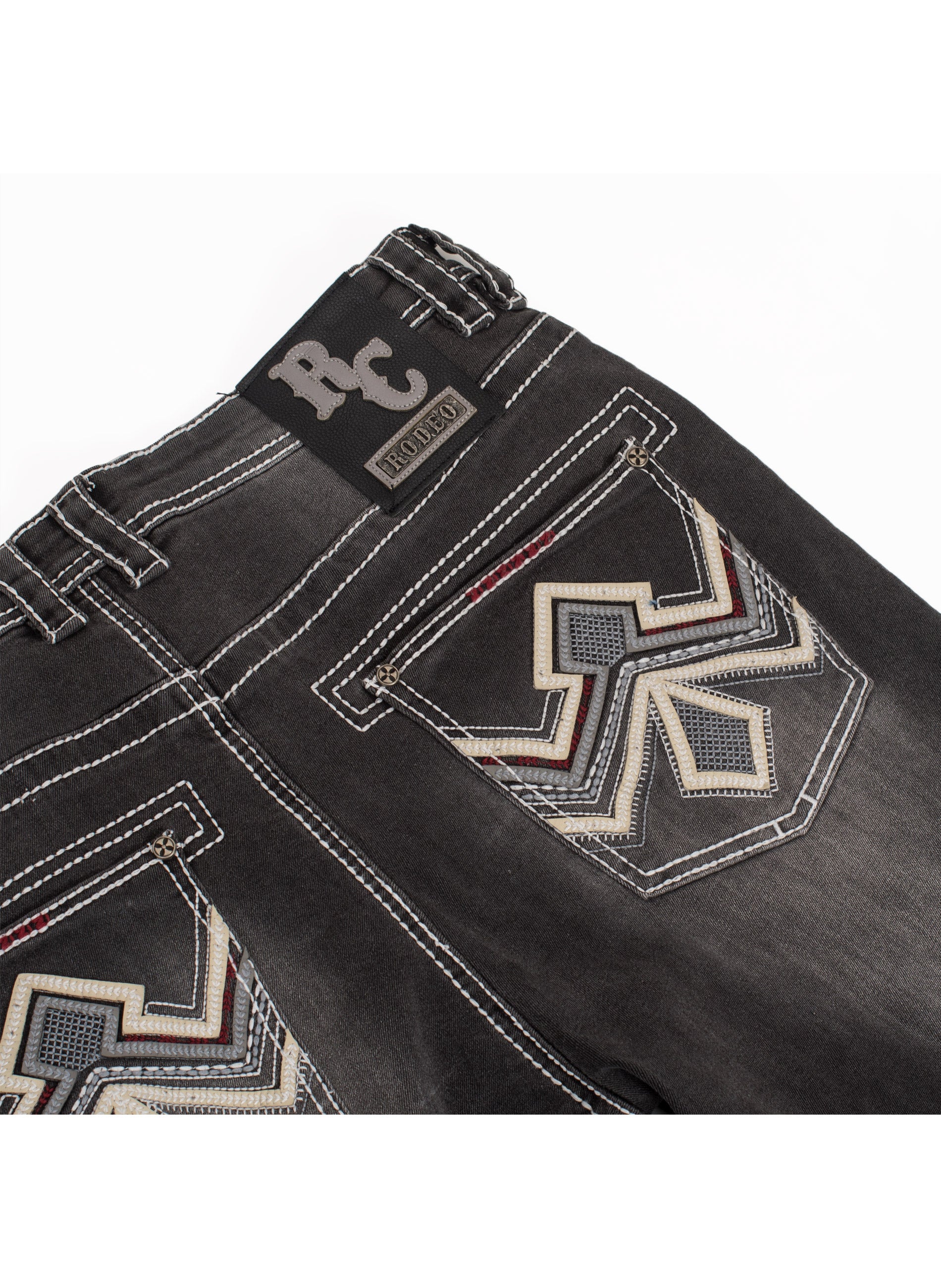 MEN'S COTTON/SPANDEX STRETCH FANCY SLIM STRAIGHT JEANS-RP500-518