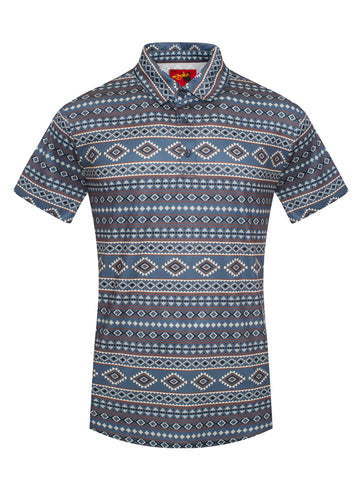 Men's Short Sleeve Modal Printed Polo Shirt – RS200-1104
