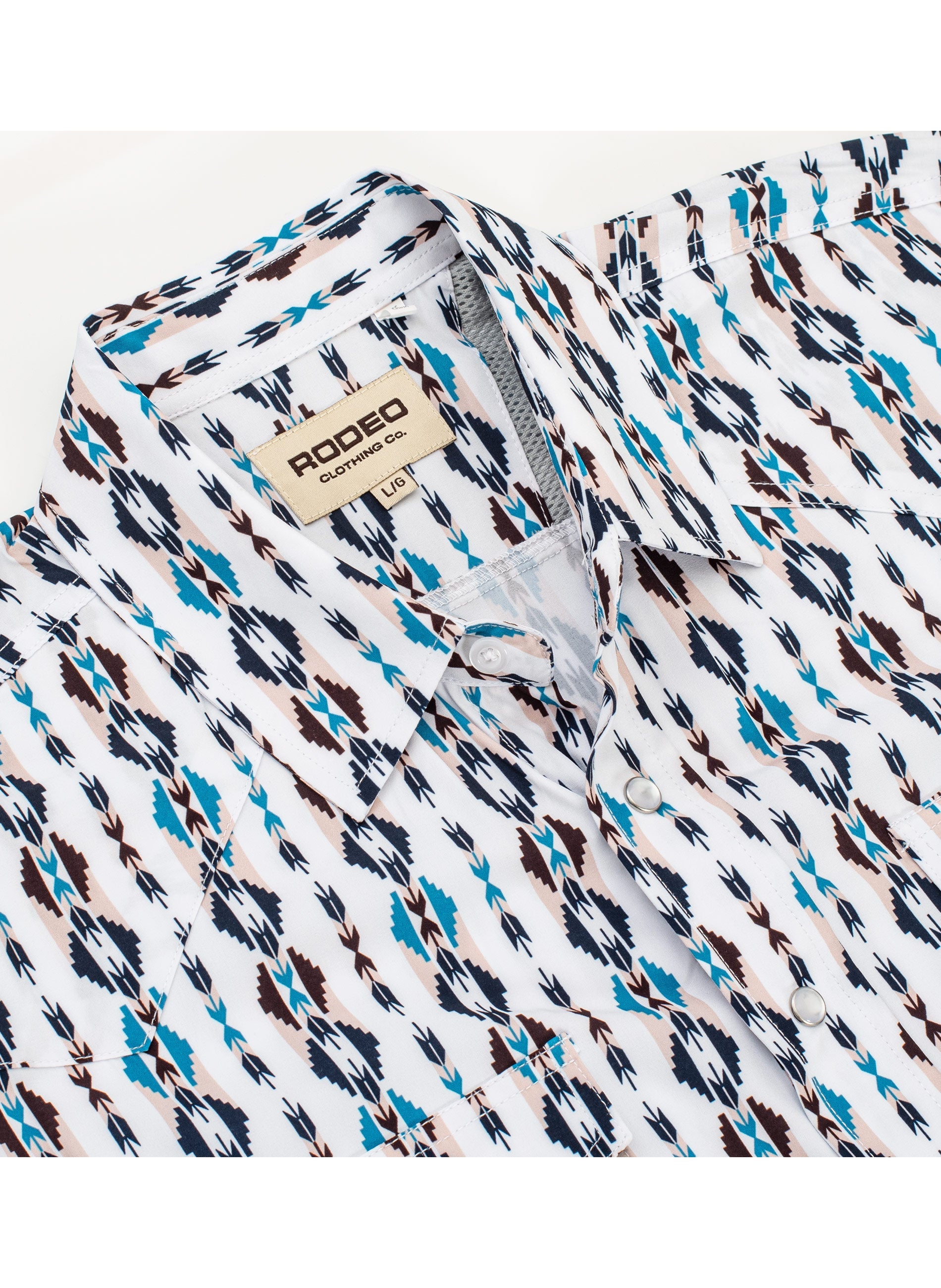 Men’s UPF 50+ Sun Protection Short Sleeve Western Shirt-RT101S-1052