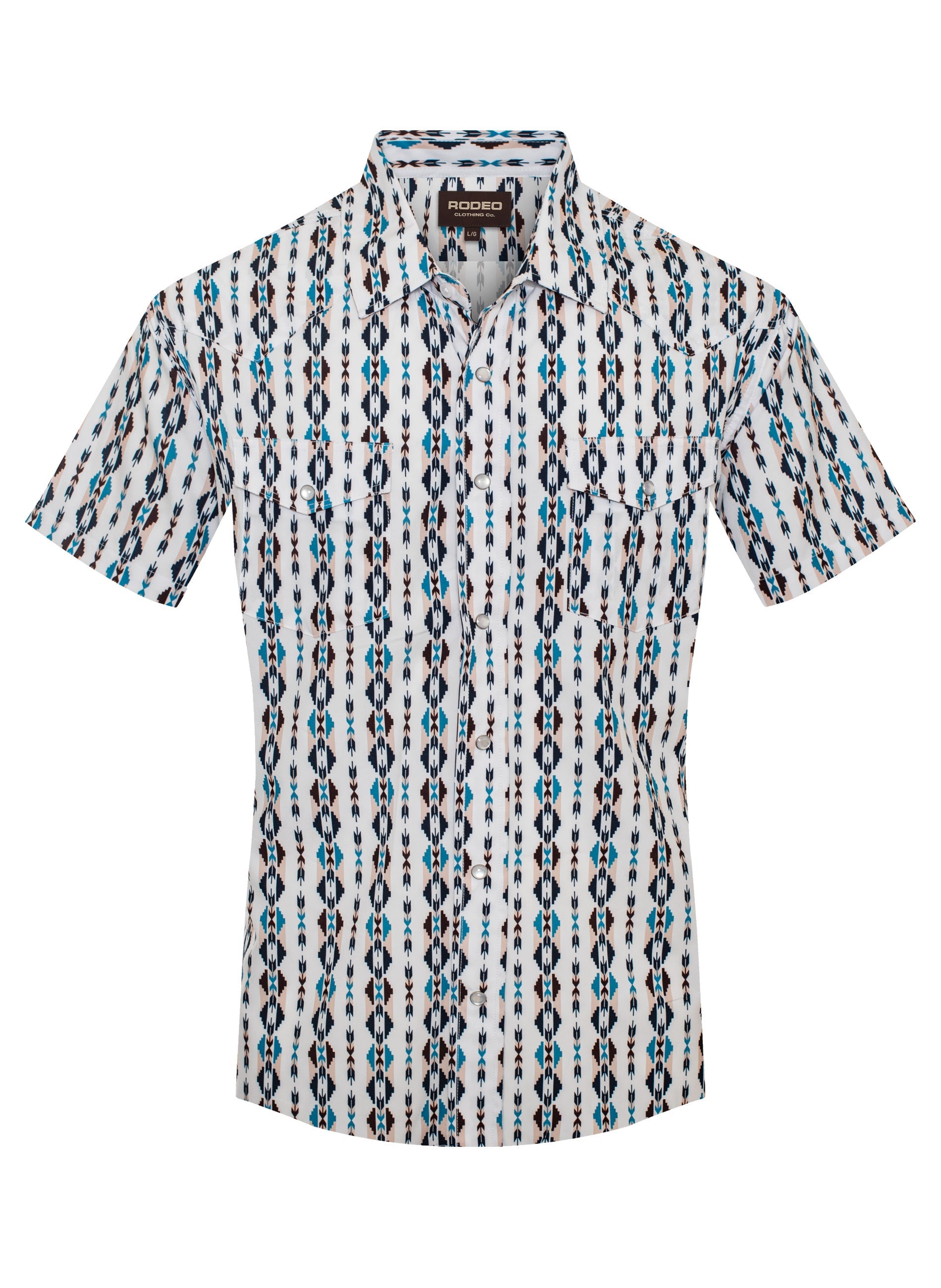 Men’s UPF 50+ Sun Protection Short Sleeve Western Shirt-RT101S-1052