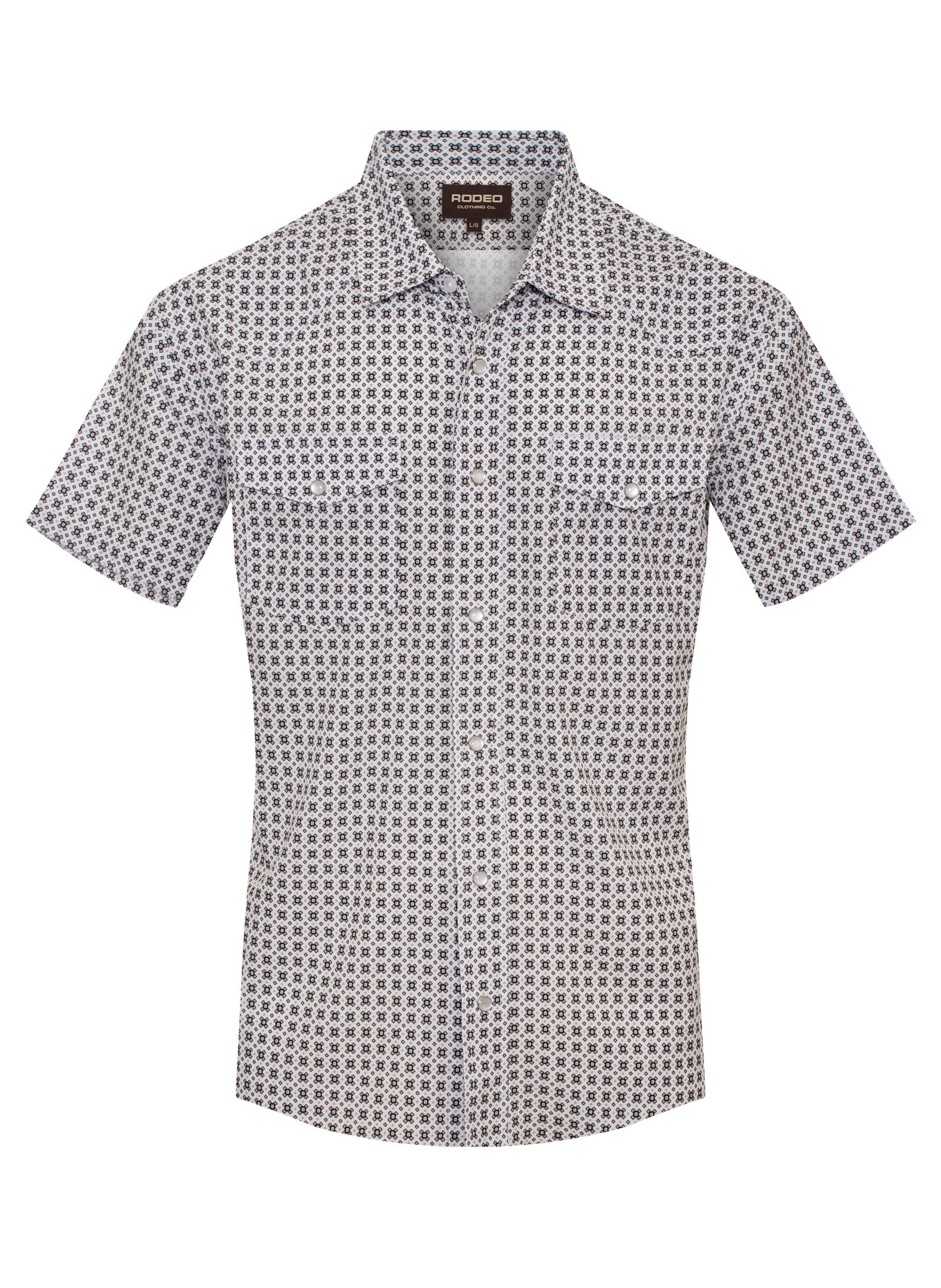 Men’s UPF 50+ Sun Protection Short Sleeve Western Shirt-RT101S-1103