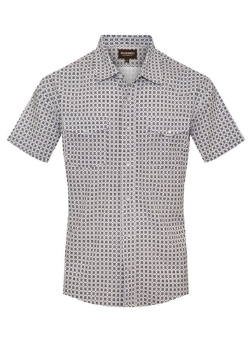 Men’s UPF 50+ Sun Protection Short Sleeve Western Shirt-RT101S-1103