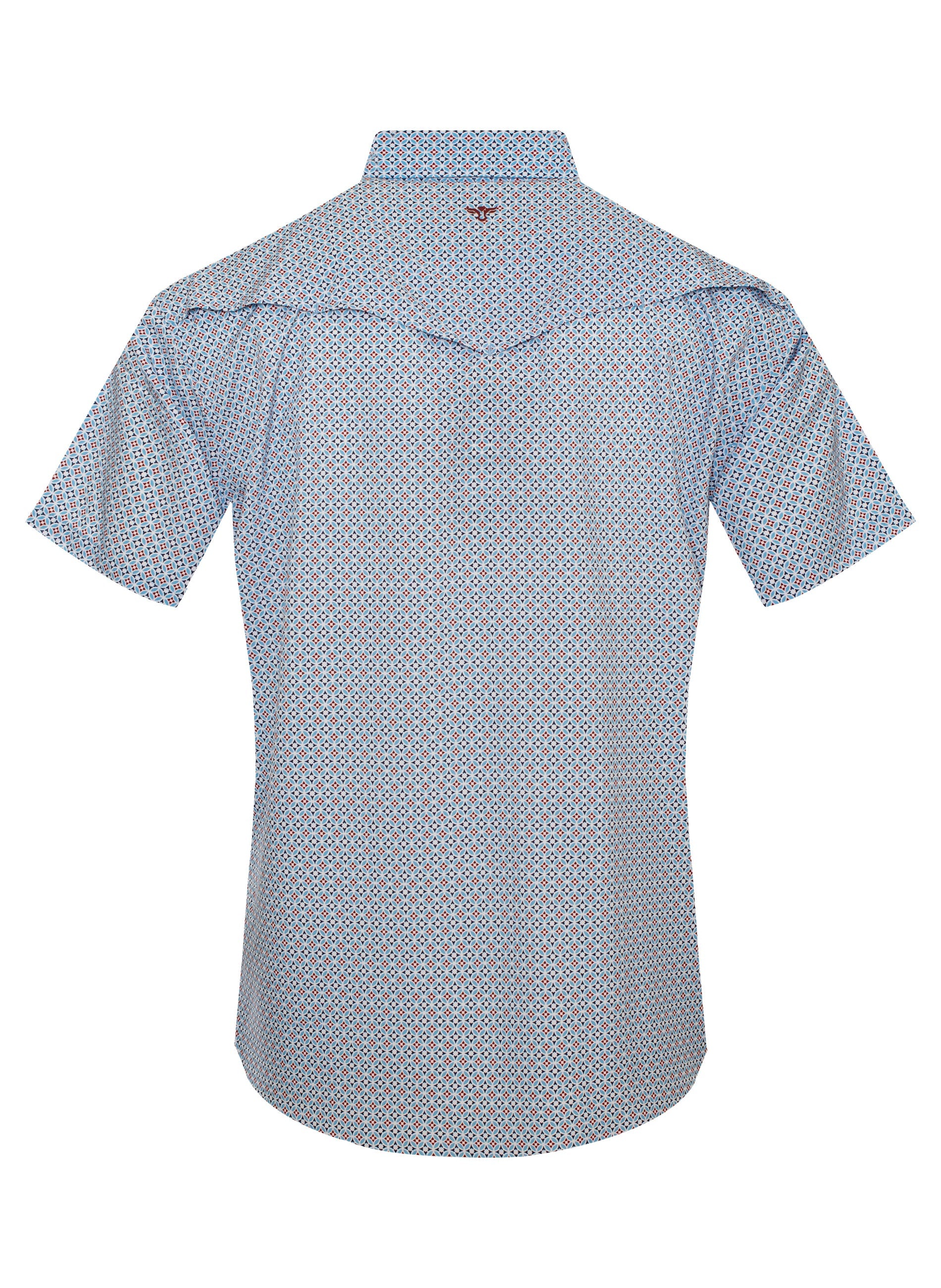 Men’s UPF 50+ Sun Protection Short Sleeve Western Shirt-RT101S-1105