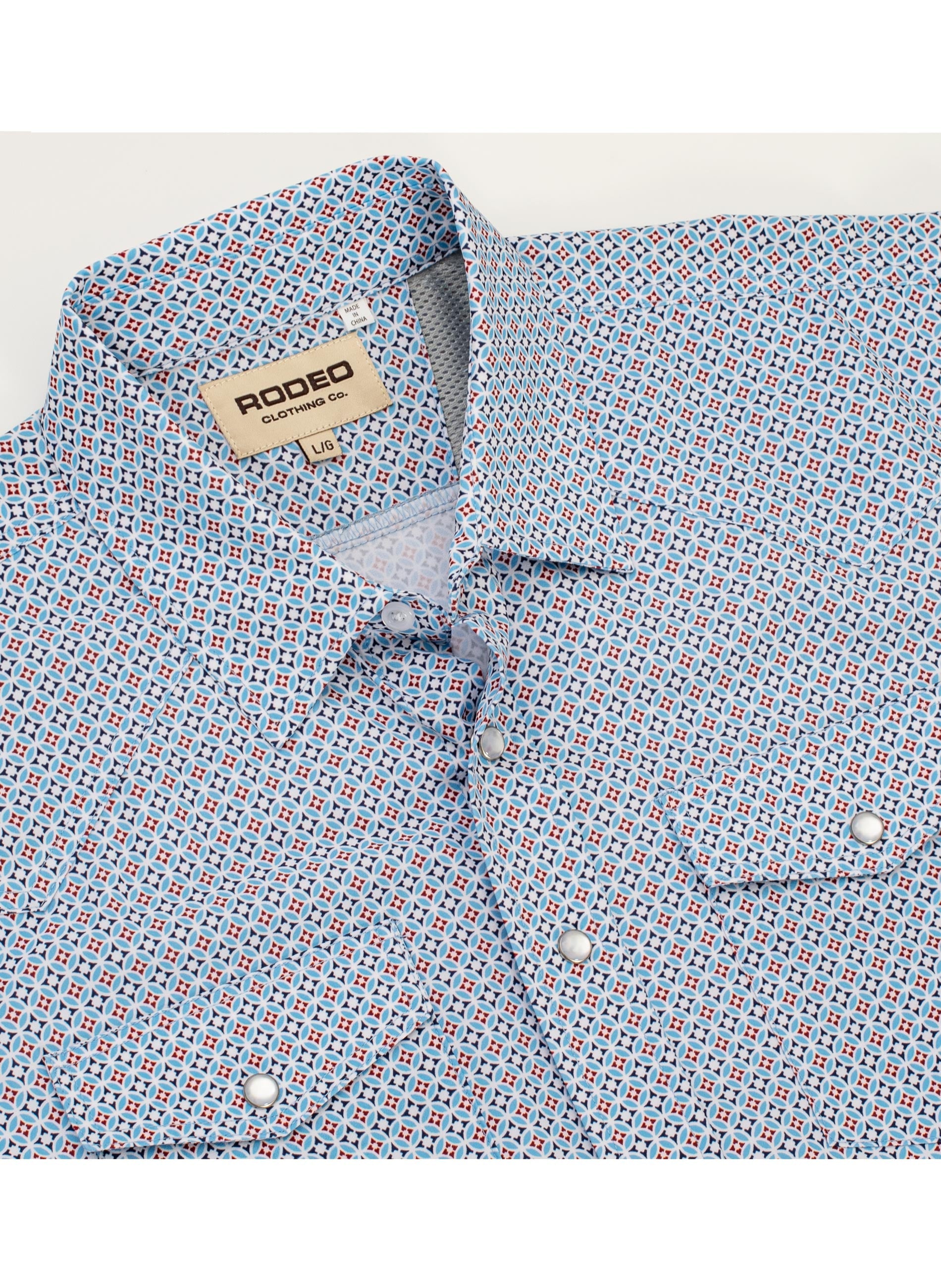 Men’s UPF 50+ Sun Protection Short Sleeve Western Shirt-RT101S-1105