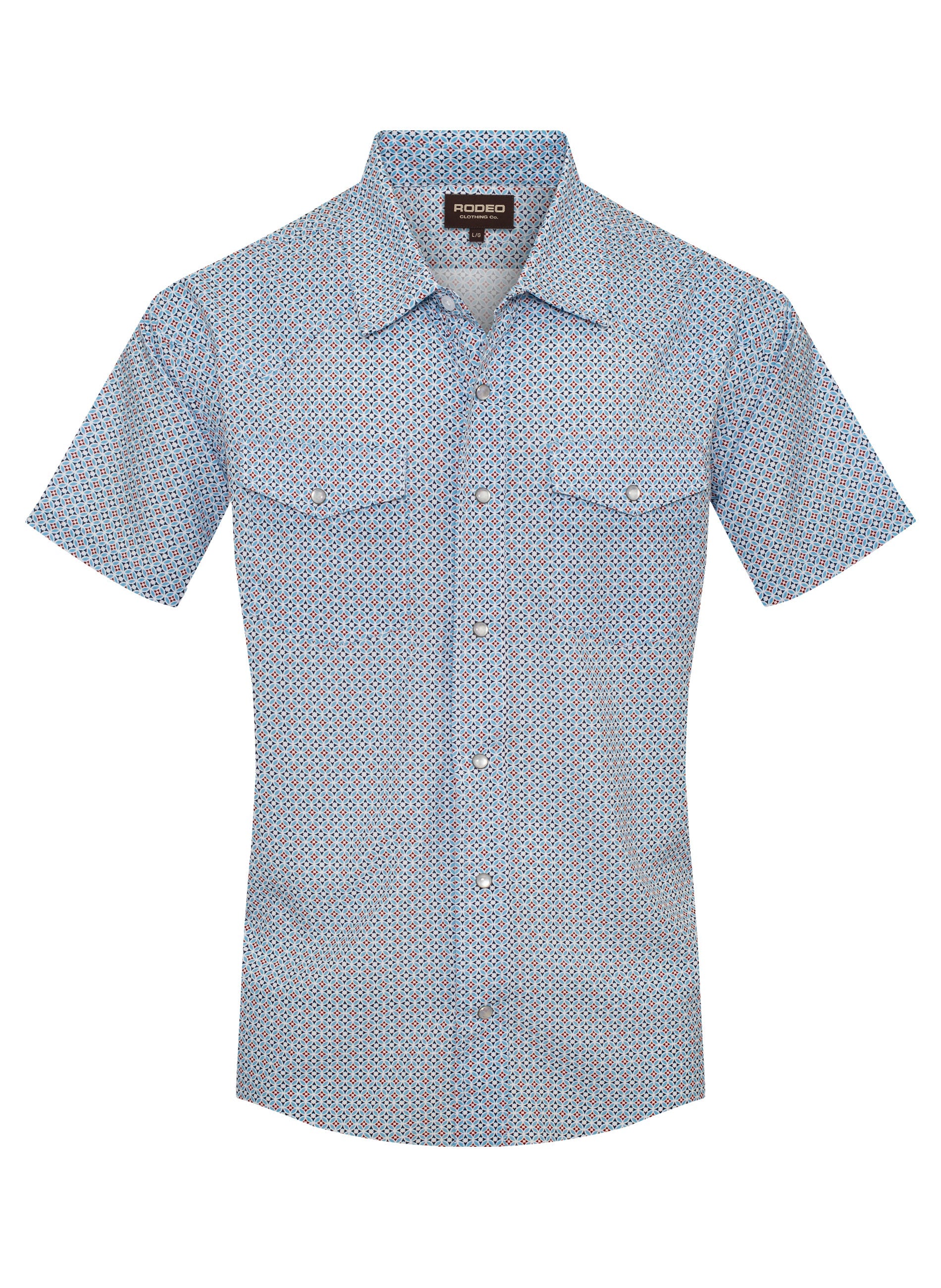 Men’s UPF 50+ Sun Protection Short Sleeve Western Shirt-RT101S-1105