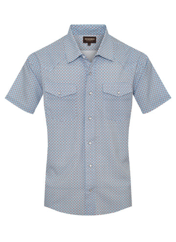 Men’s UPF 50+ Sun Protection Short Sleeve Western Shirt-RT101S-1105