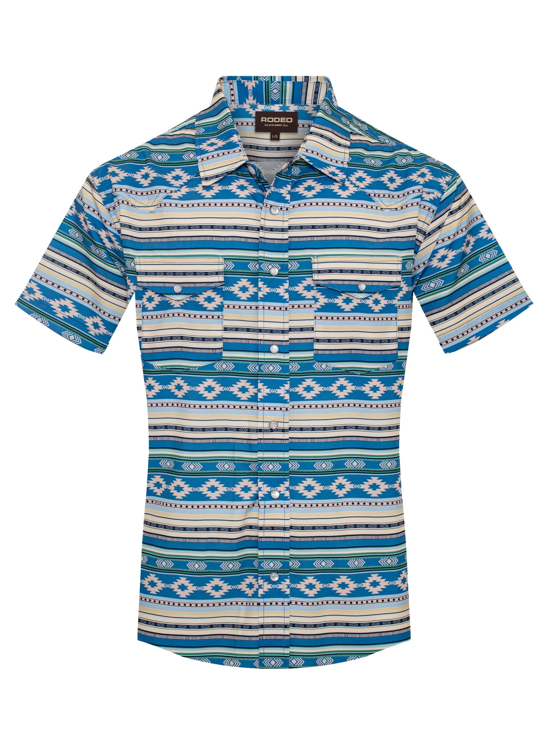Men’s UPF 50+ Sun Protection Short Sleeve Western Shirt-RT101S-1114