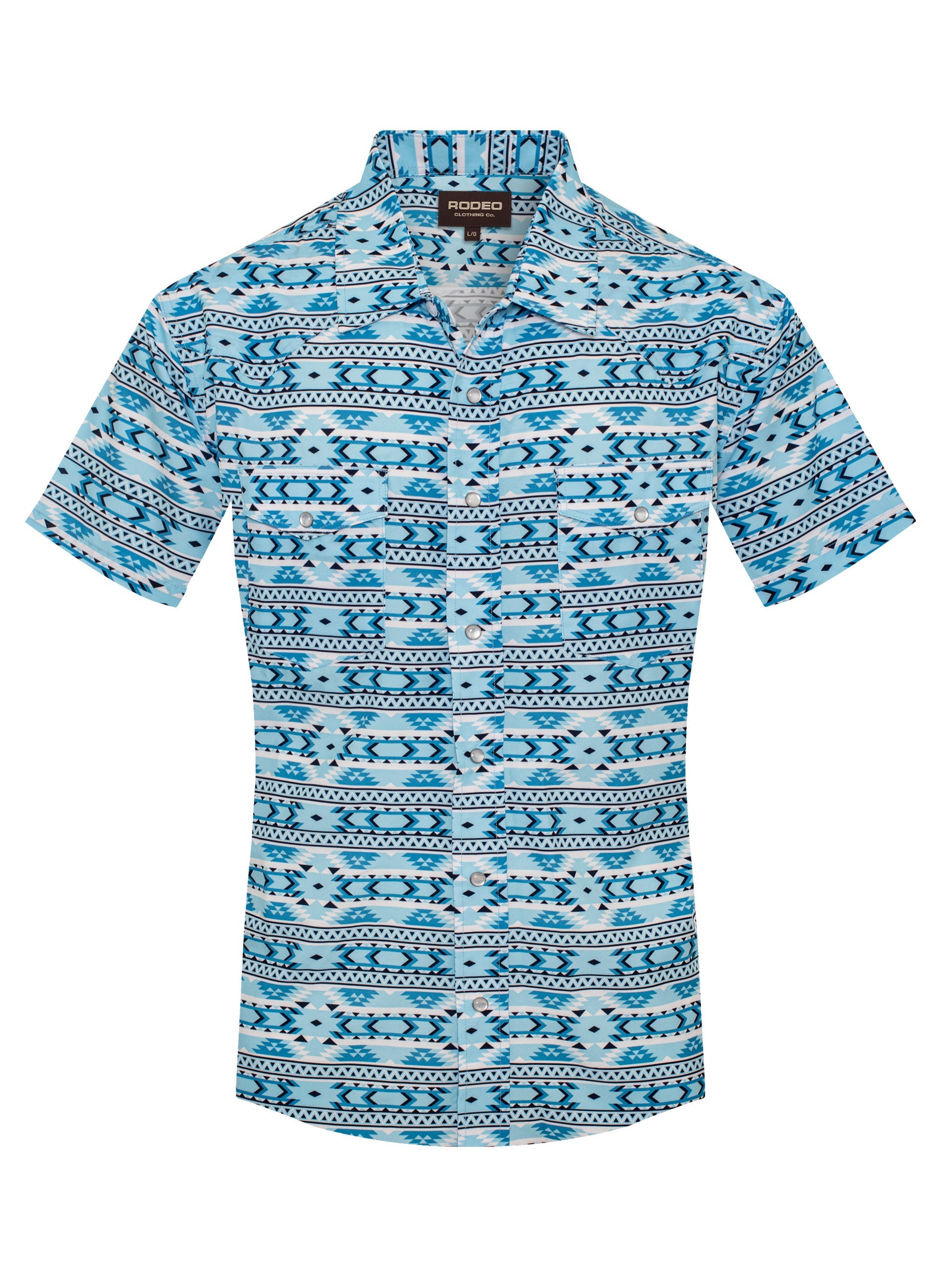 Men’s UPF 50+ Sun Protection Short Sleeve Western Shirt-RT101S-1124