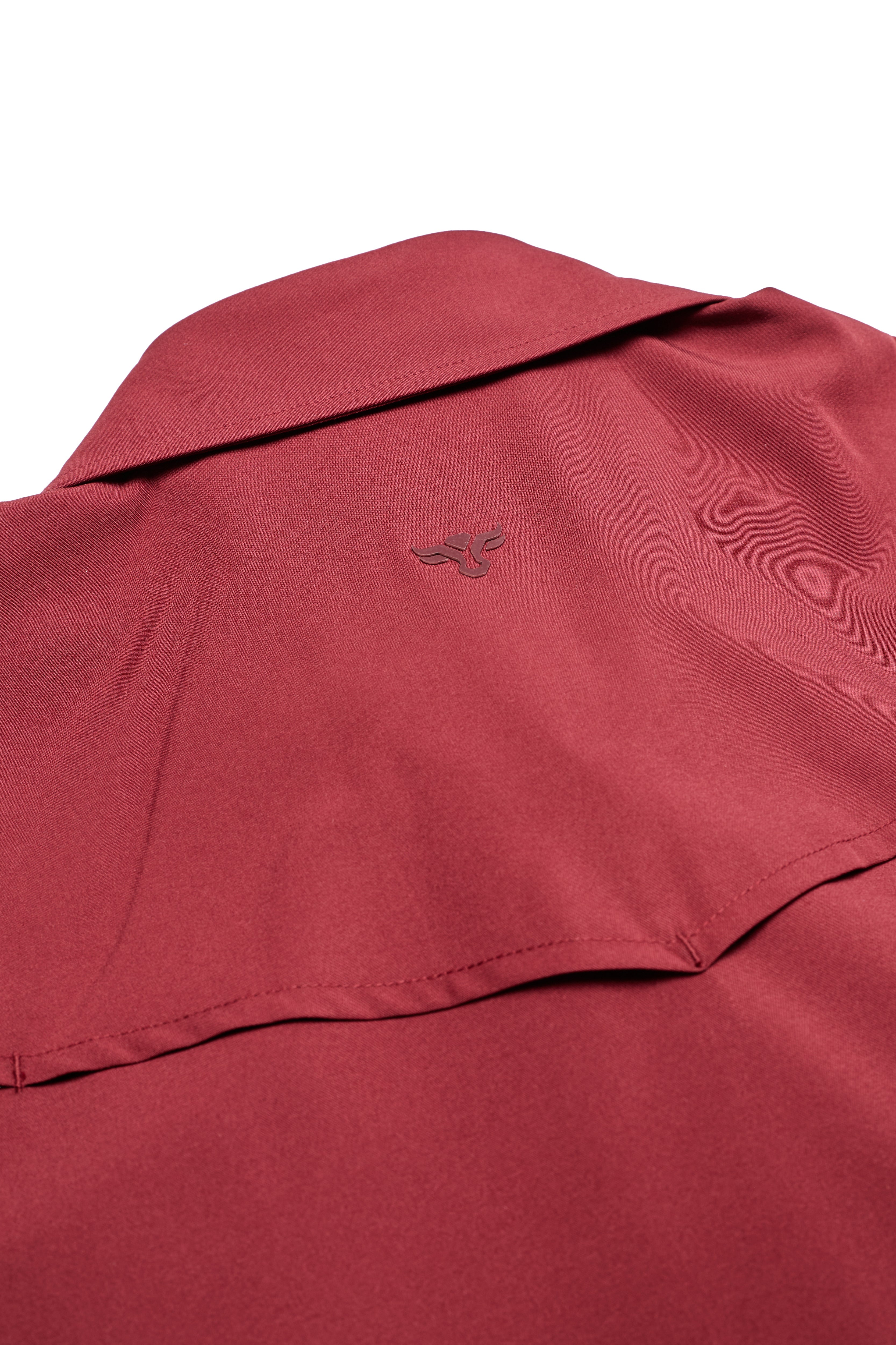Men’s UPF 50+ Sun Protection Short Sleeve Western Shirt-RT102S-BURGUNDY