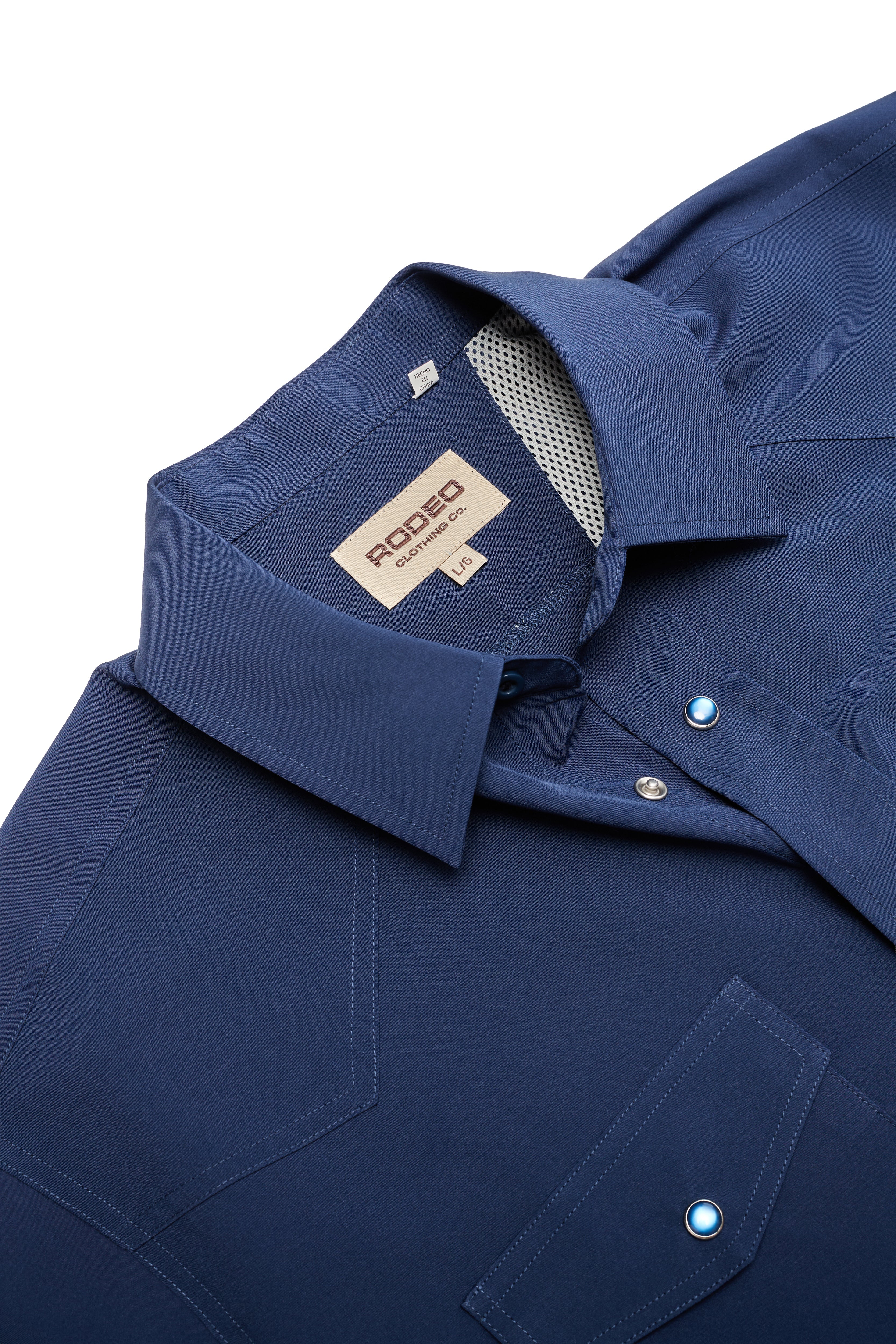 Men’s UPF 50+ Sun Protection Short Sleeve Western Shirt-RT102S-NAVY